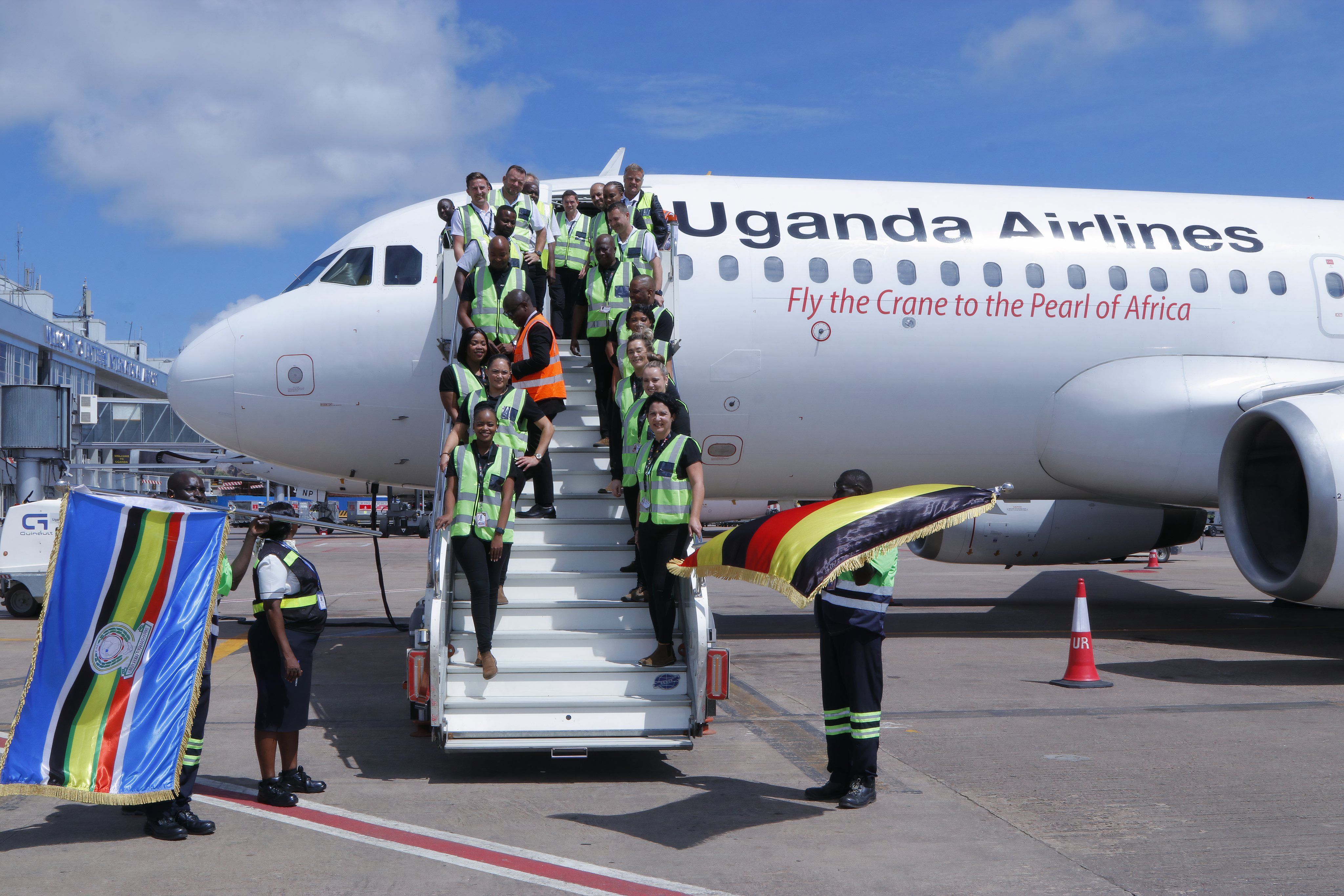 Uganda Airlines parked A320