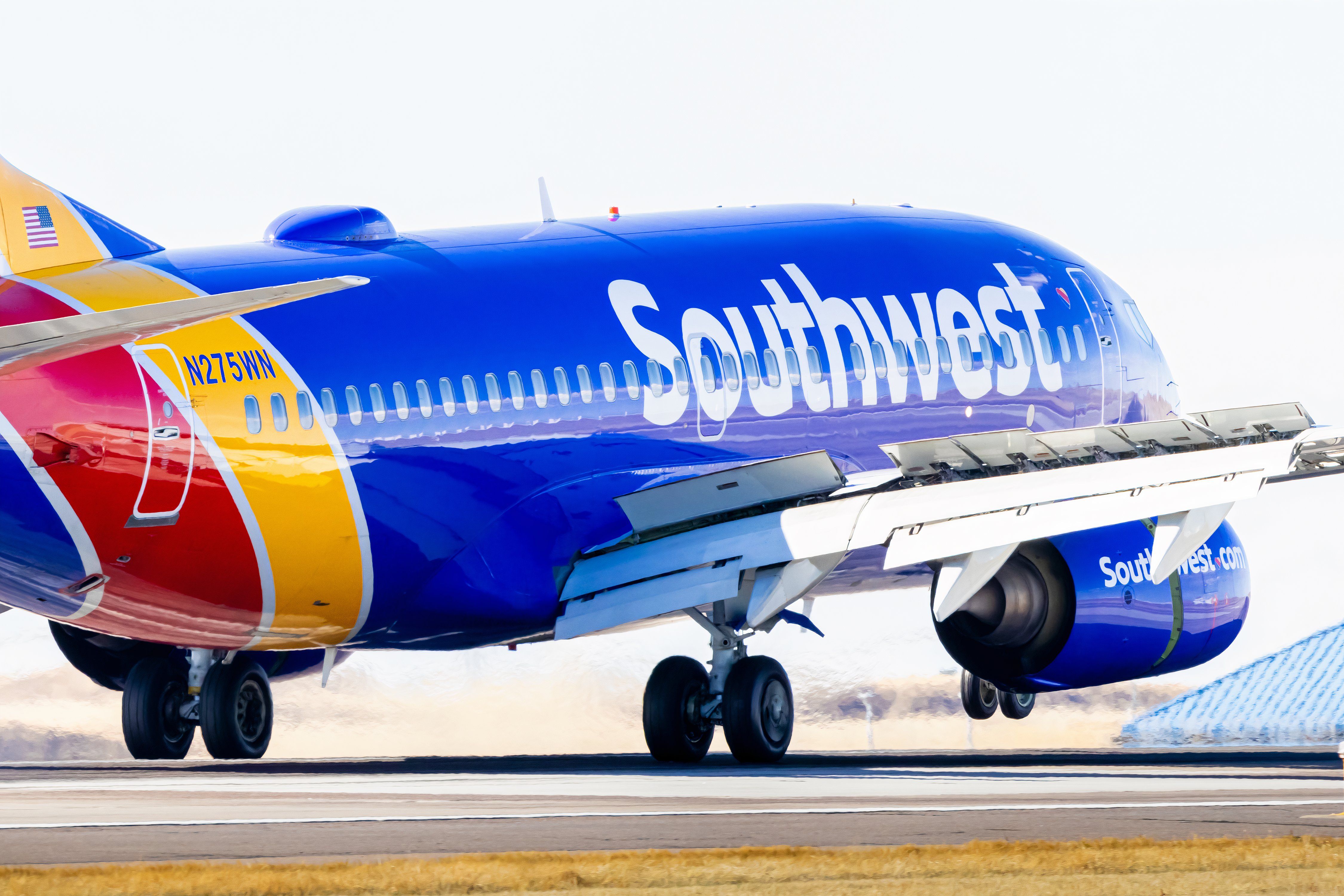 A Southwest Airlines plane takes off