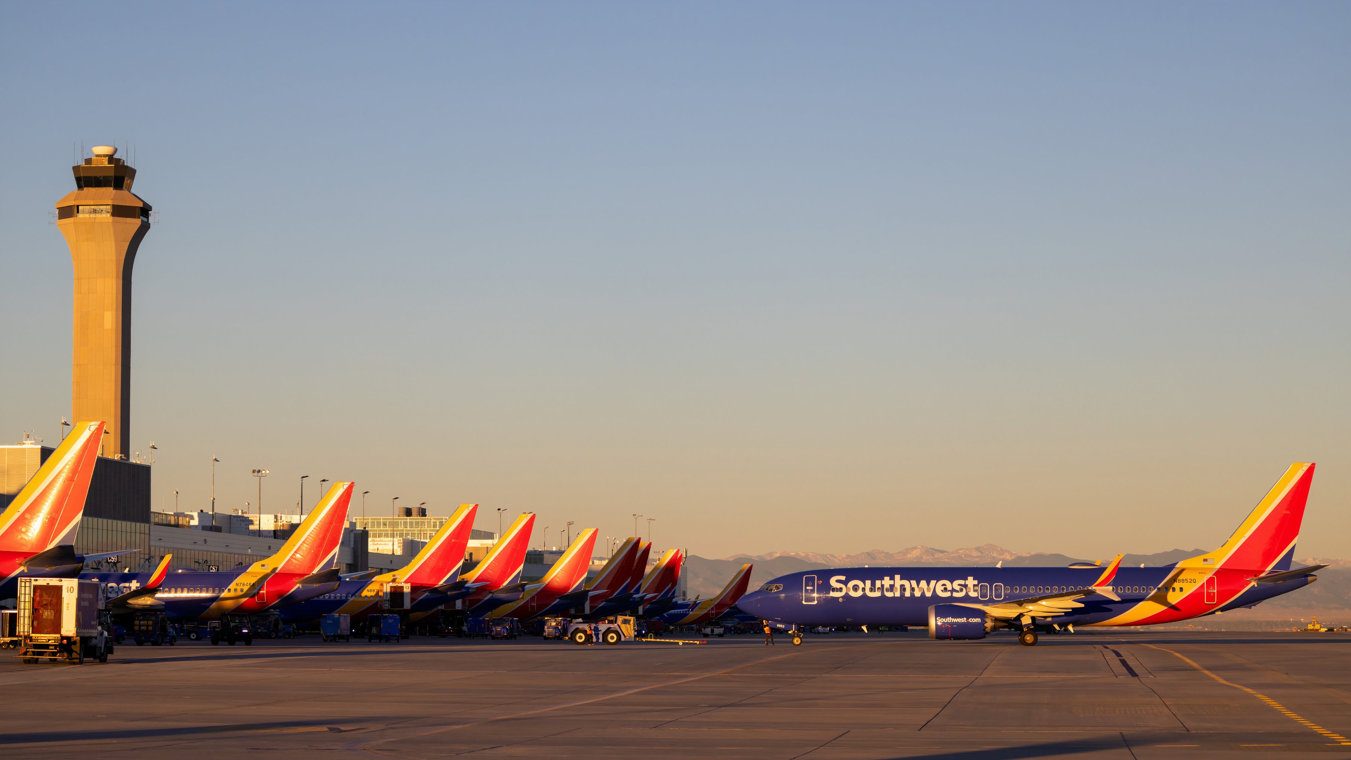 Southwest Airlines planes at Denver Airport