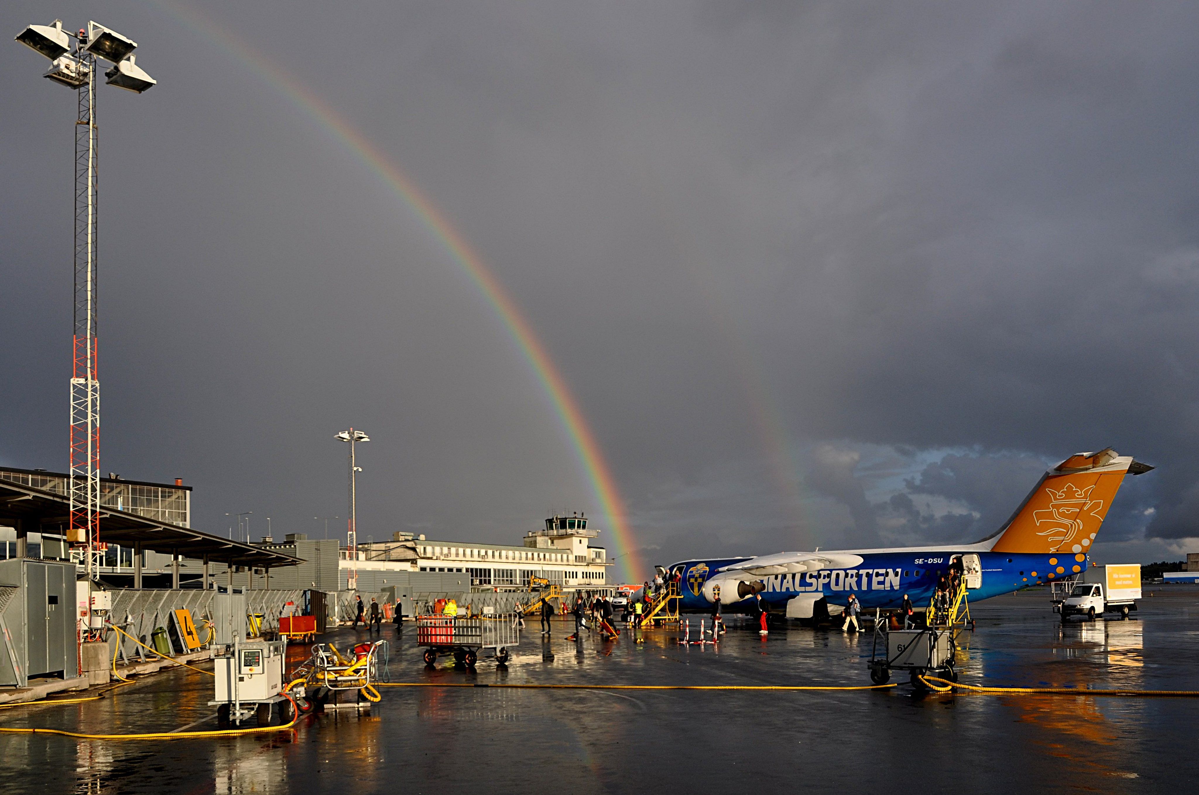 Stockholm Bromma Airport Rainbow