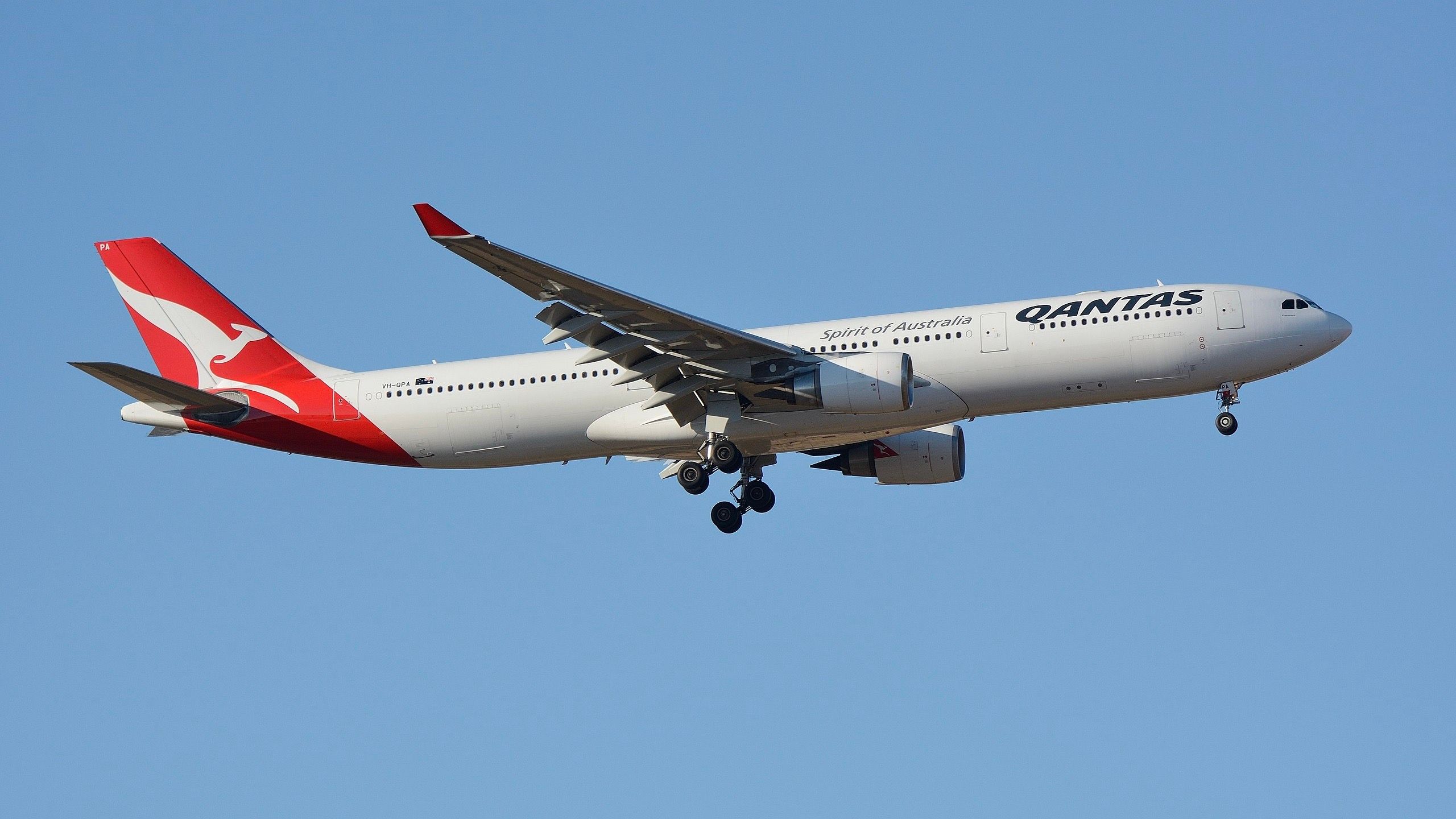 Qantas A330 VH-QPA in the skies aircraft in incident