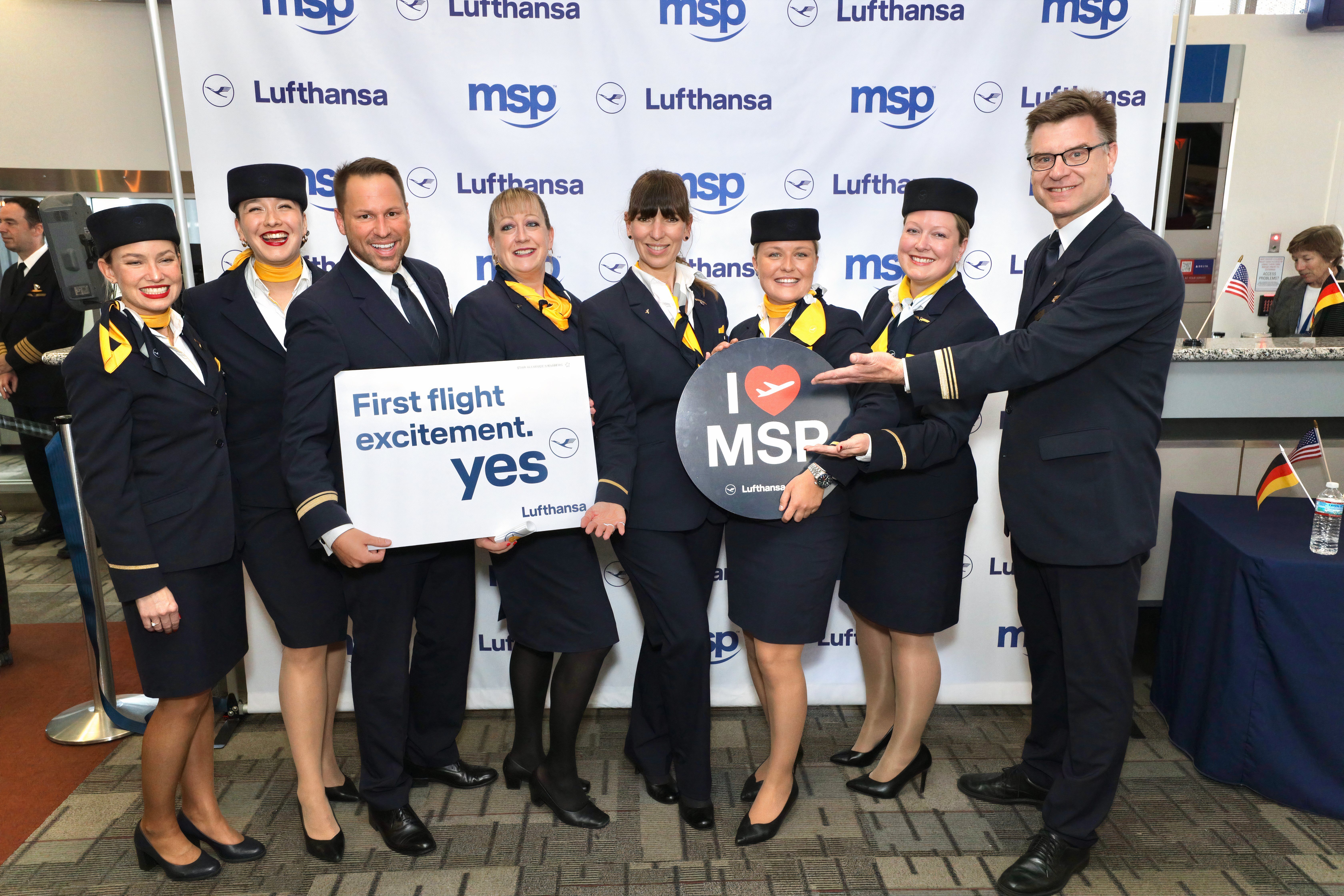 Lufthansa inaugural MSP flight