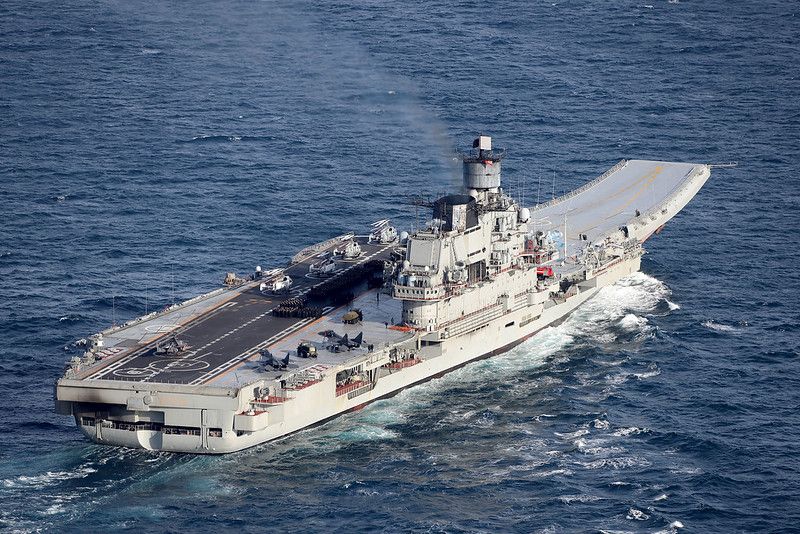 Russian warship Admiral Kuznetsov.