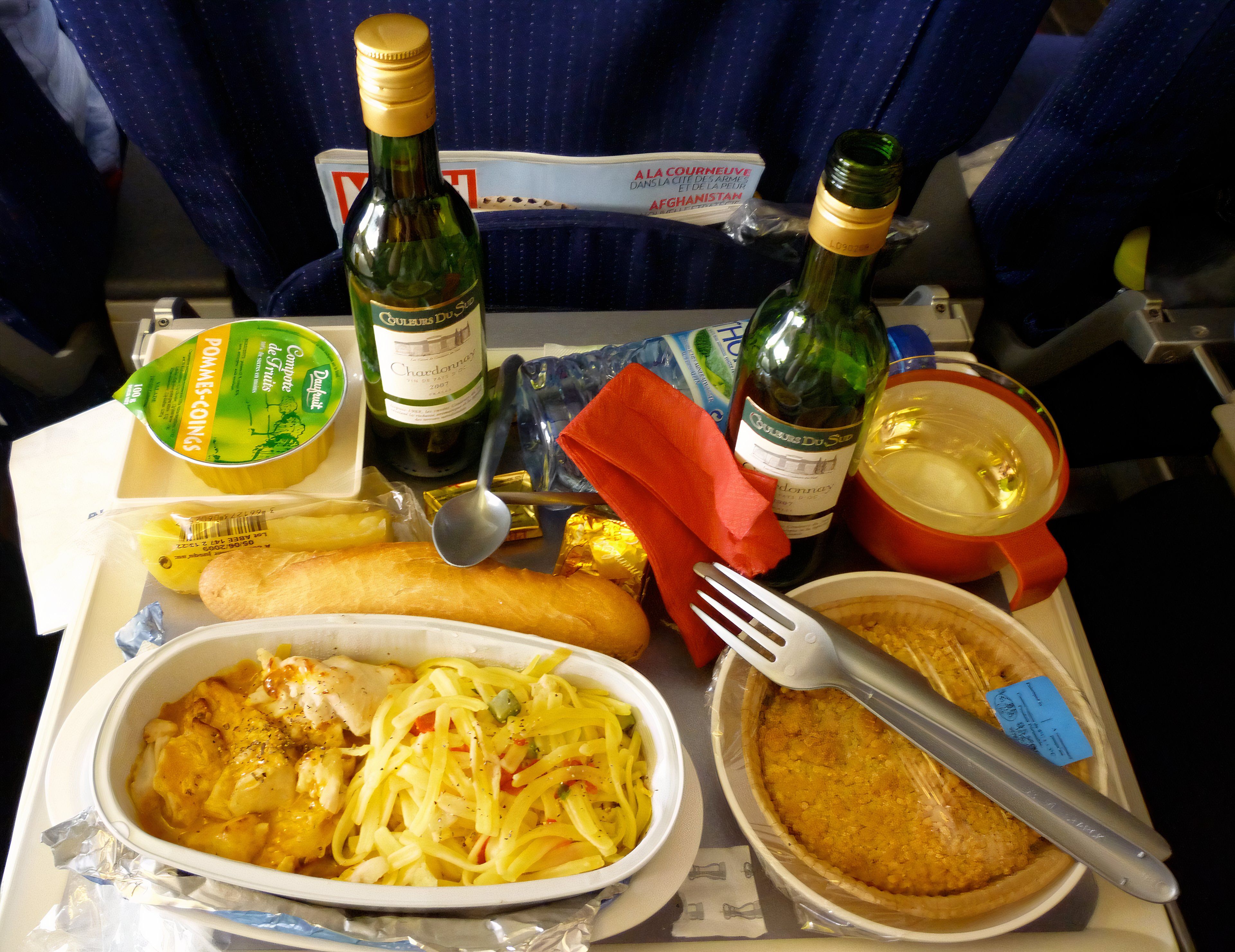 Air France economy class meal