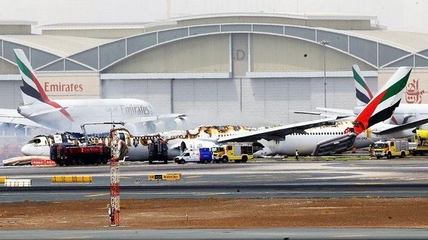 A6-EMW-2 Emirates 521 wreckage