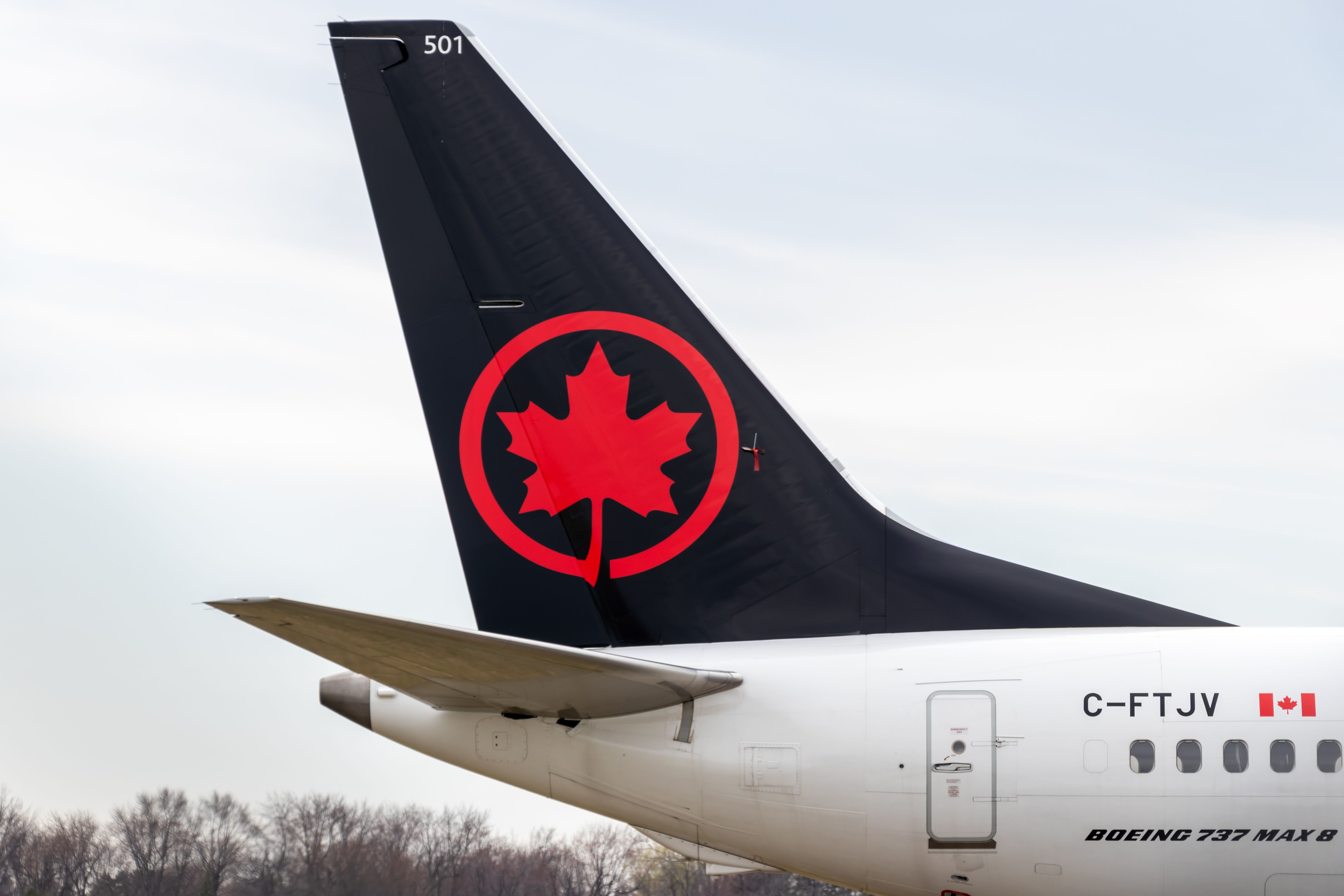 Air Canada Boeing 737 MAX 8 tail shutterstock_1473904085