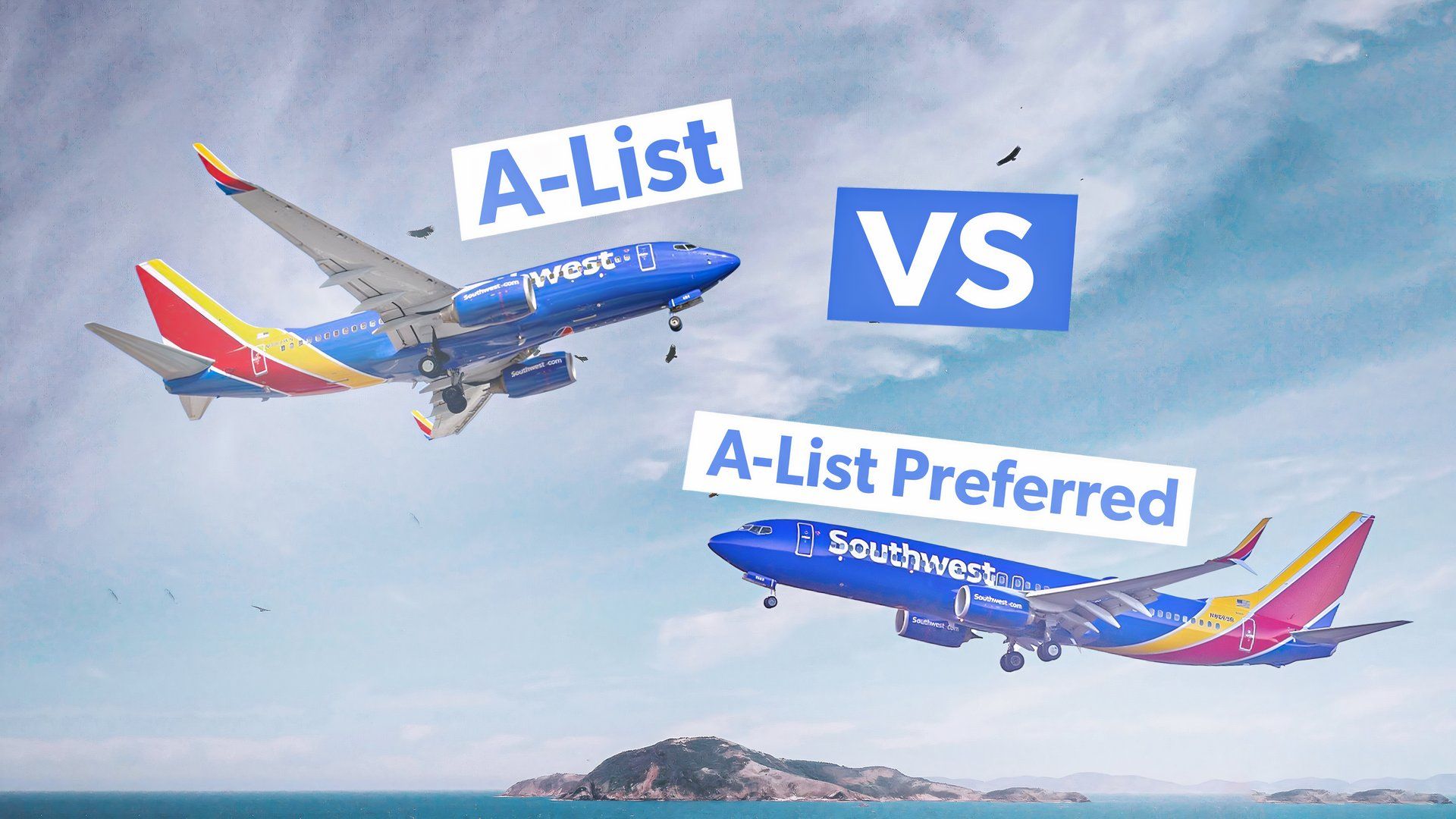 What is the difference between southwest airlines a list and a list