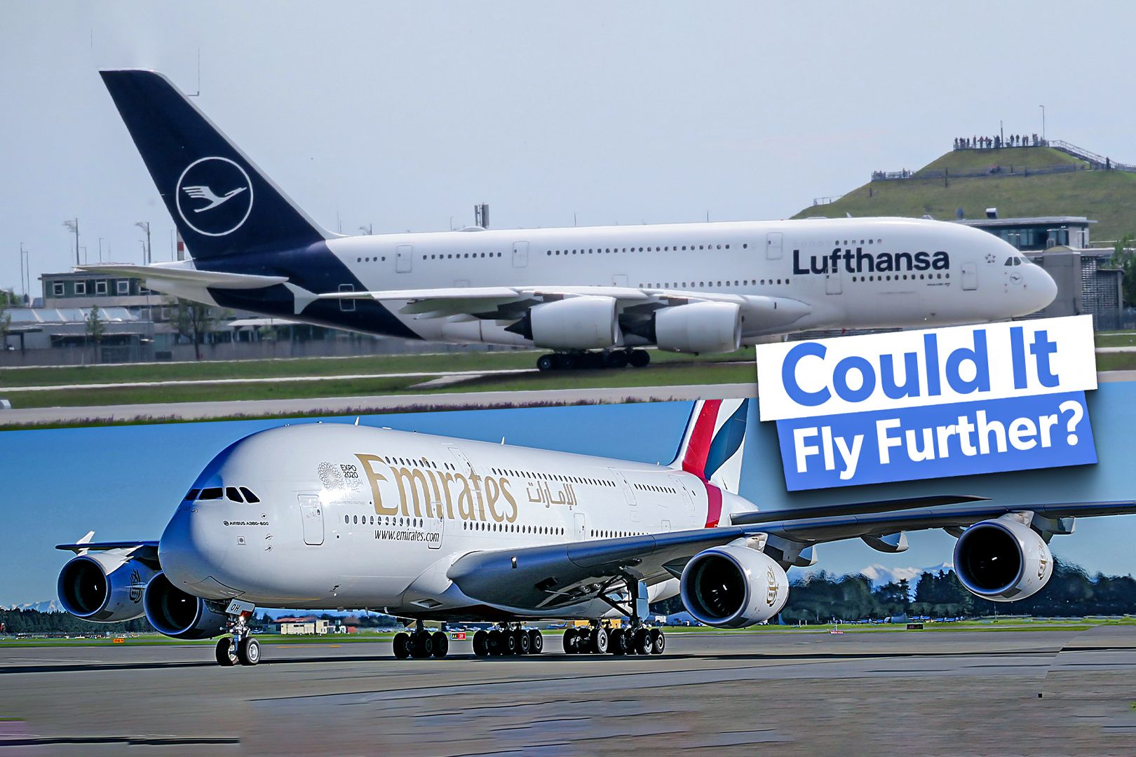 Two Airbus A380s