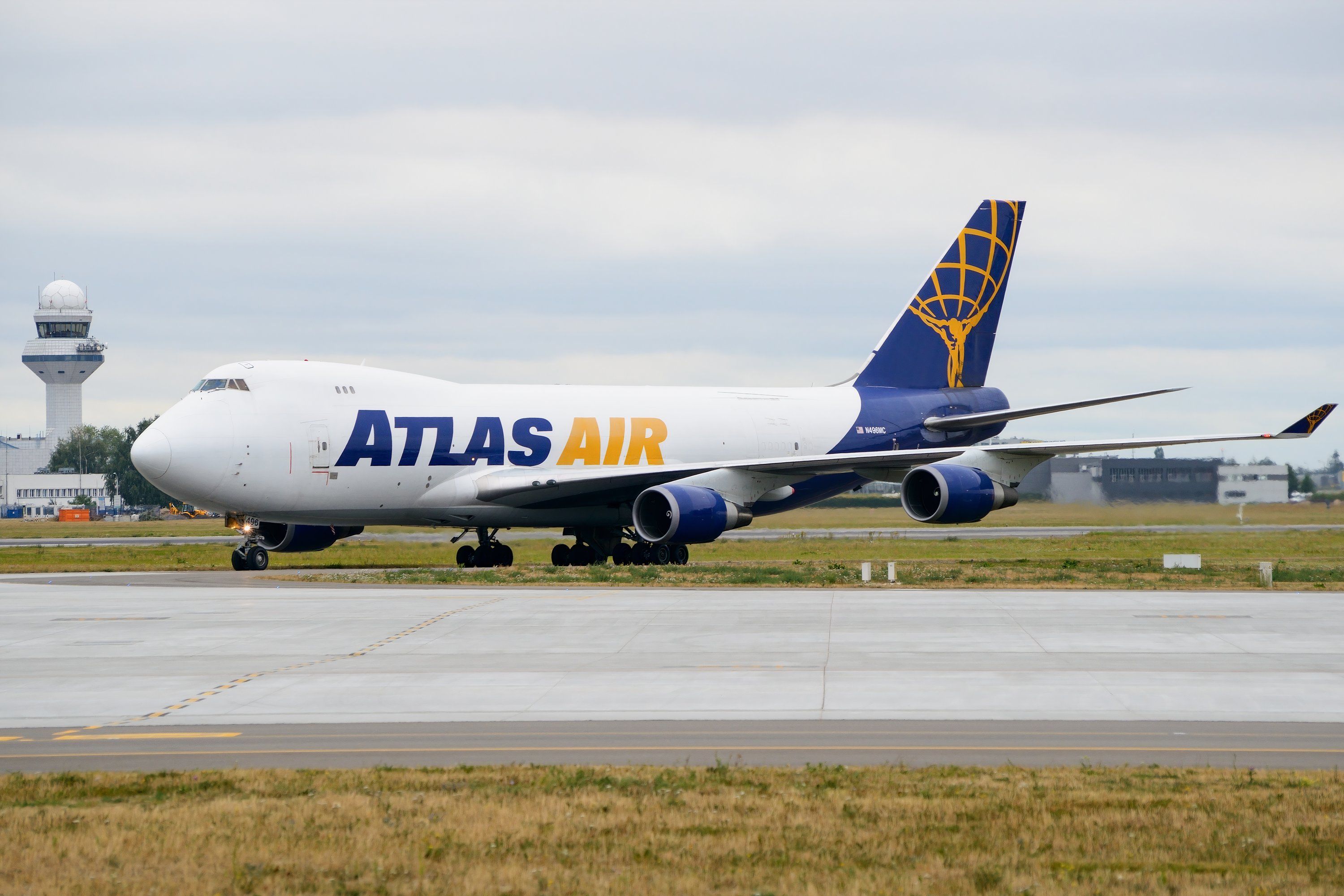 Atlas Air Boeing 747-4F taxiing on ground