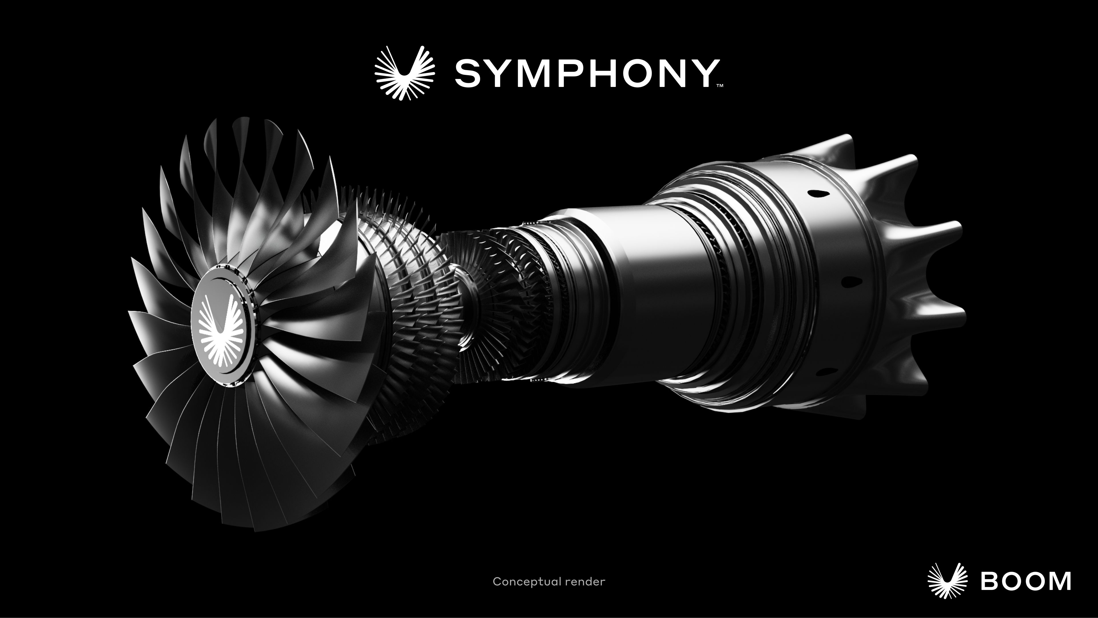 Render of the Boom Supersonic Symphony engine