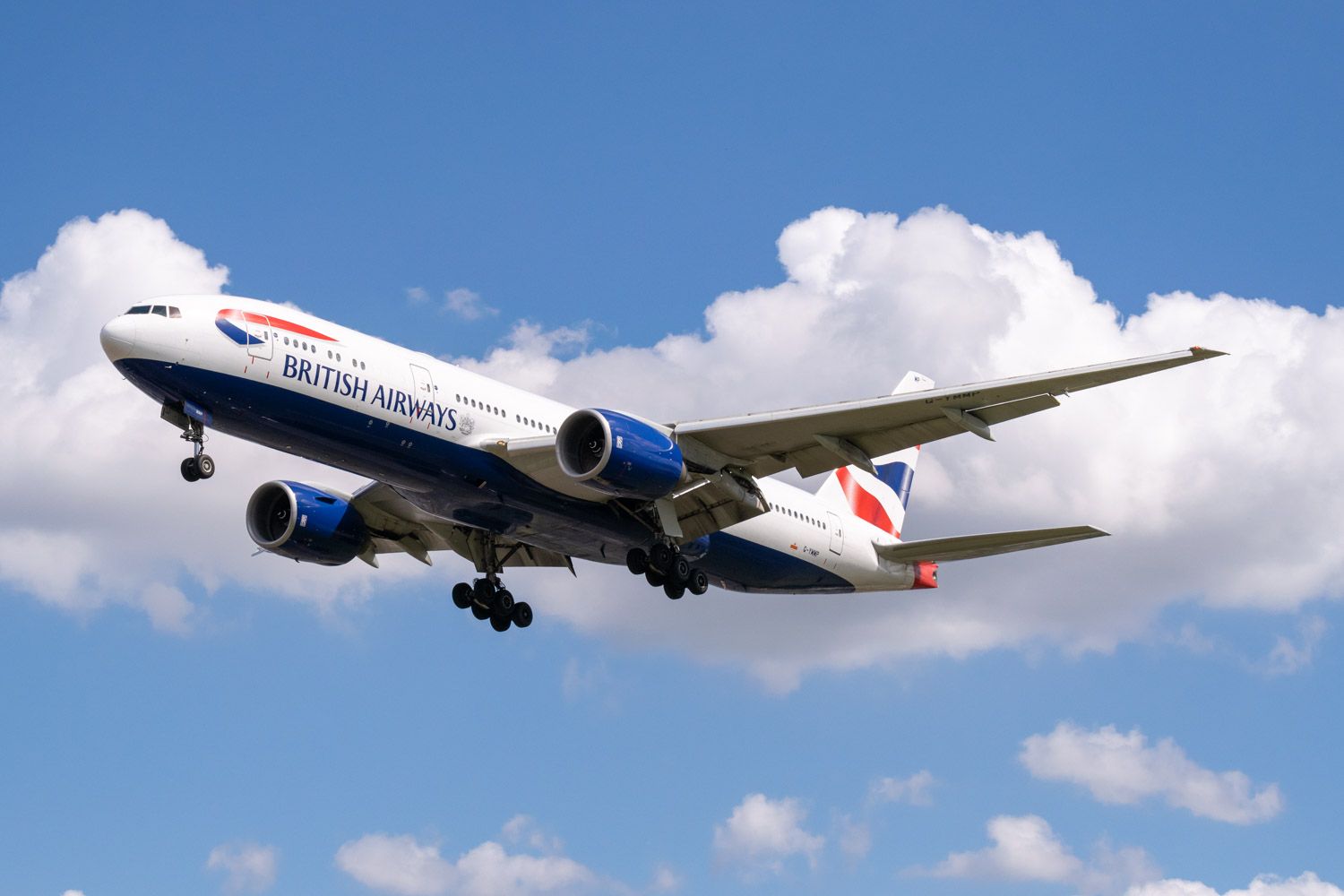 British Airways Boeing 777 flying