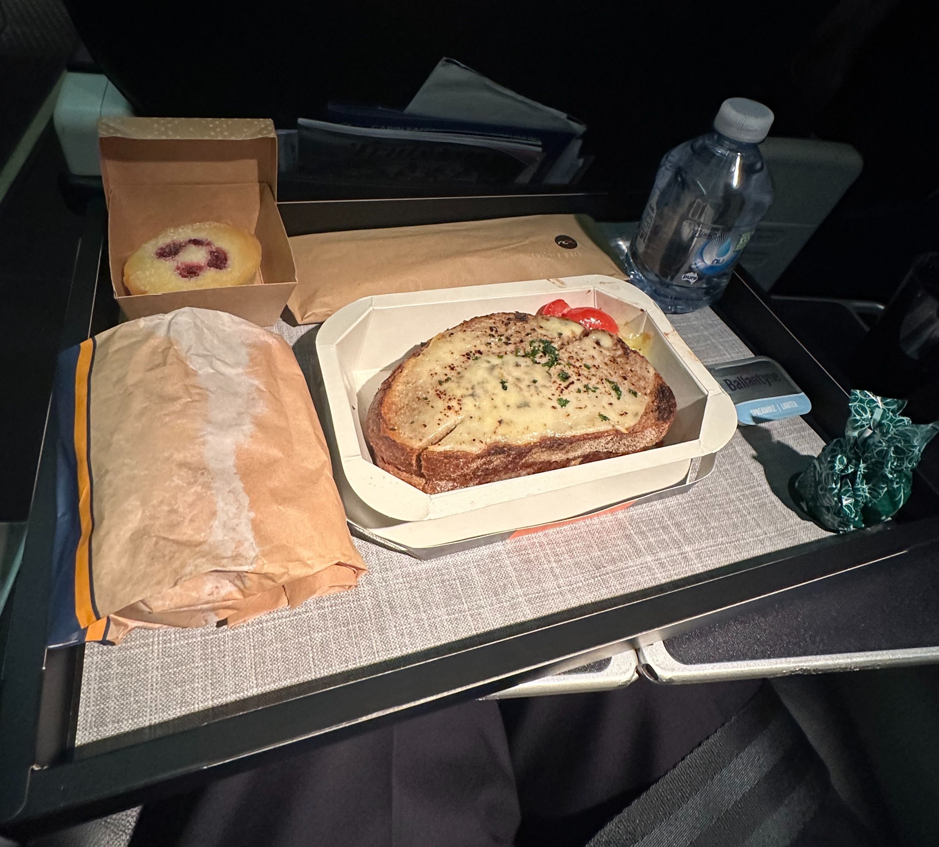 Rex Business Class Dinner