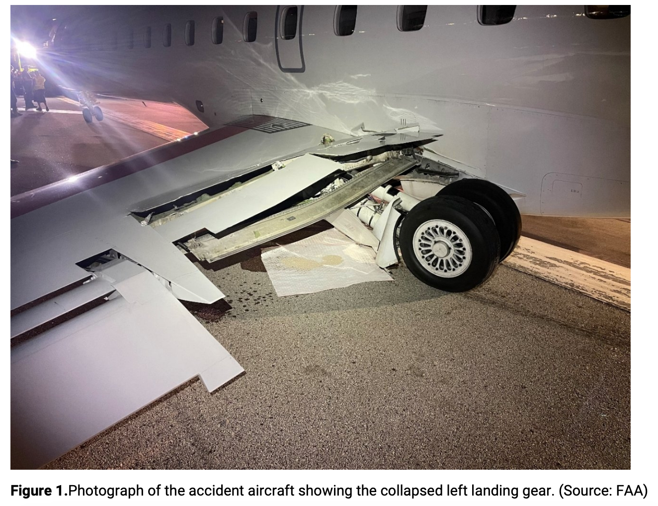 Collapsed LMLG of a JSX Embraer ERJ145