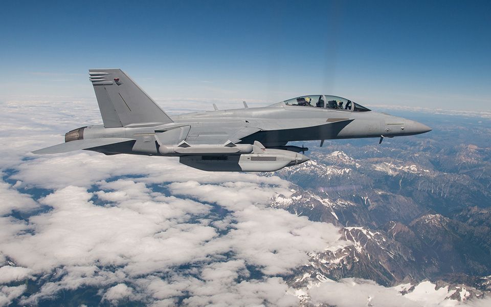 EA-18G Growler in flight-1