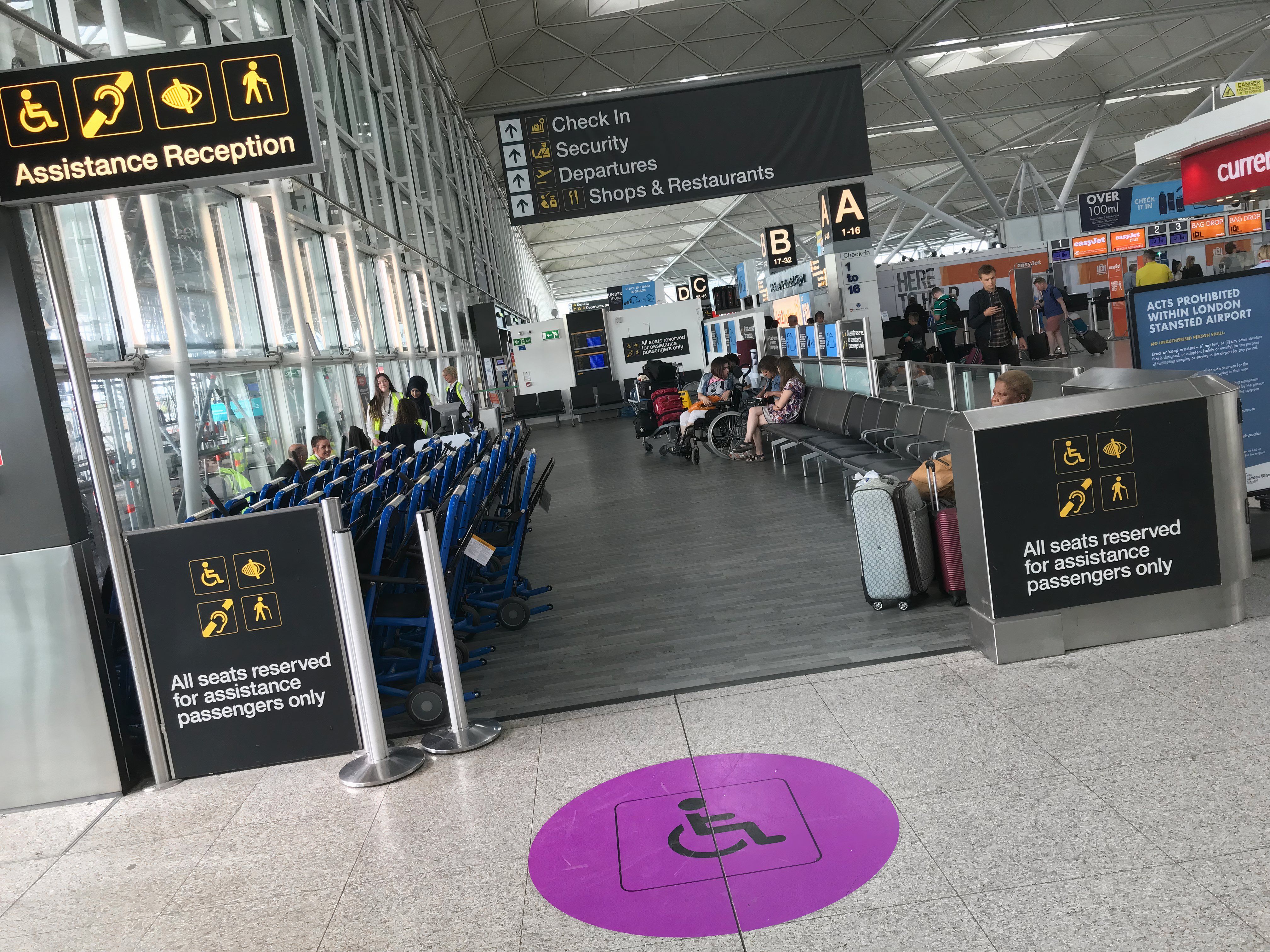 Stansted Airport assistance meeting area