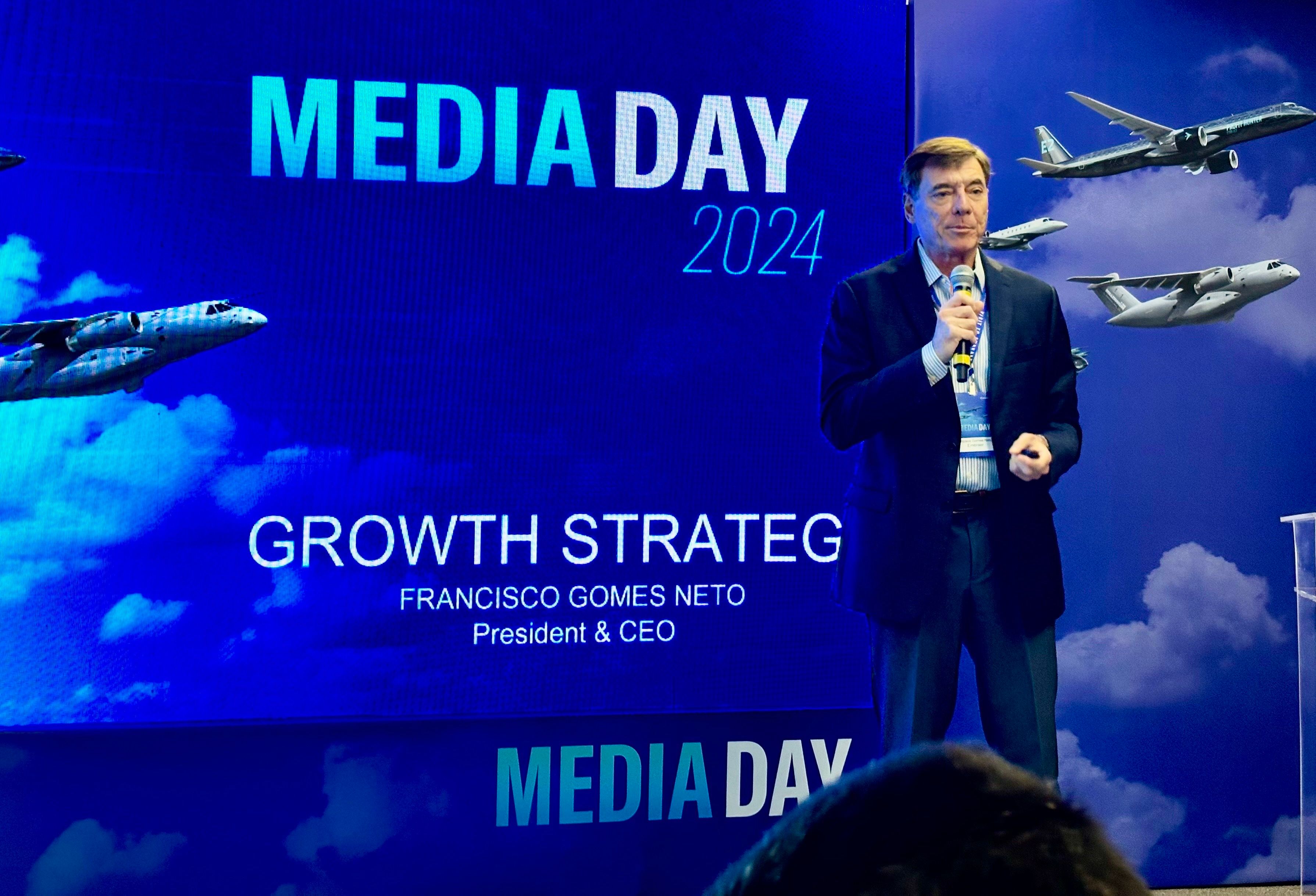 Embraer CEO Francisco Gomez Neto at Media Days 2024