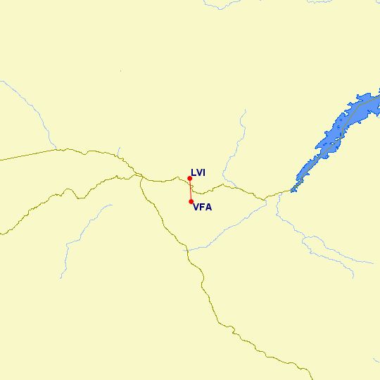 Livingtone-Victoria Falls map