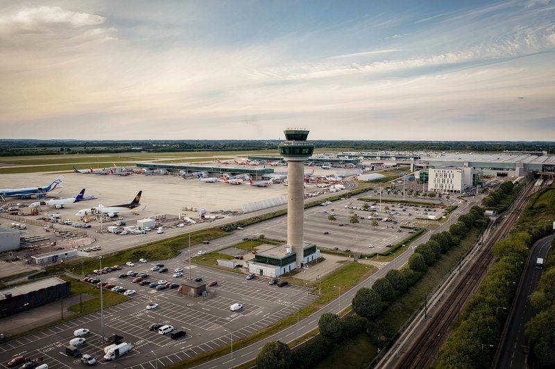 London Stansted Airport aerial view