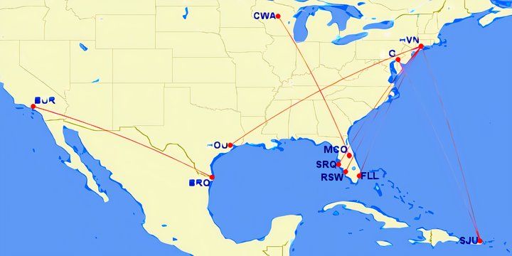 Avelo Airlines longest routes