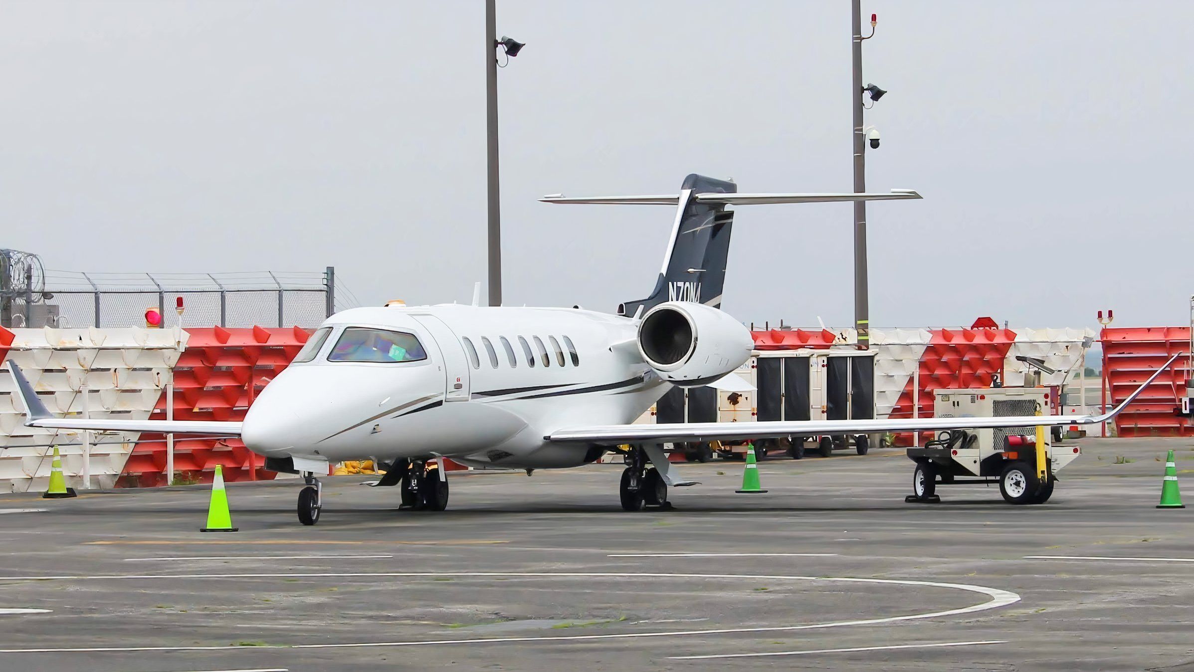 A Learjet 45 at JFK International Airport