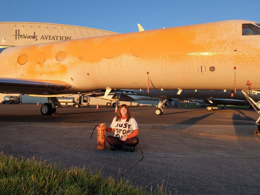 Just Stop Oil protesters vandalize private jets at London Stansted Airport