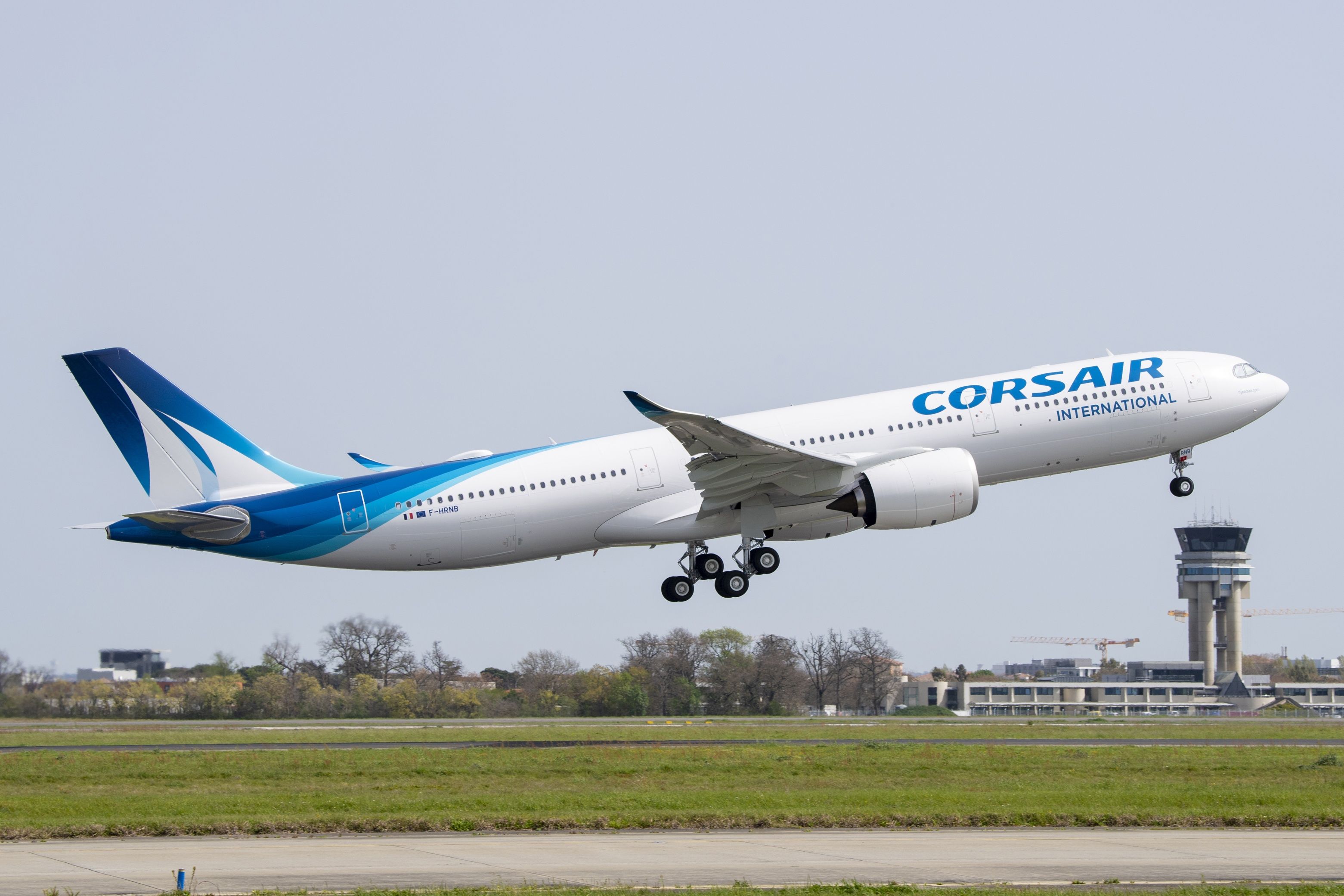 Corsair Airbus A330neo taking off