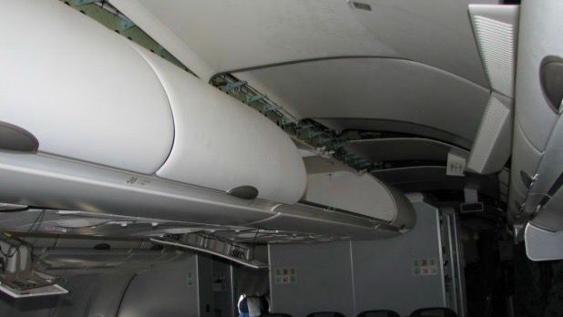 Qantas Flight 72 damage interior