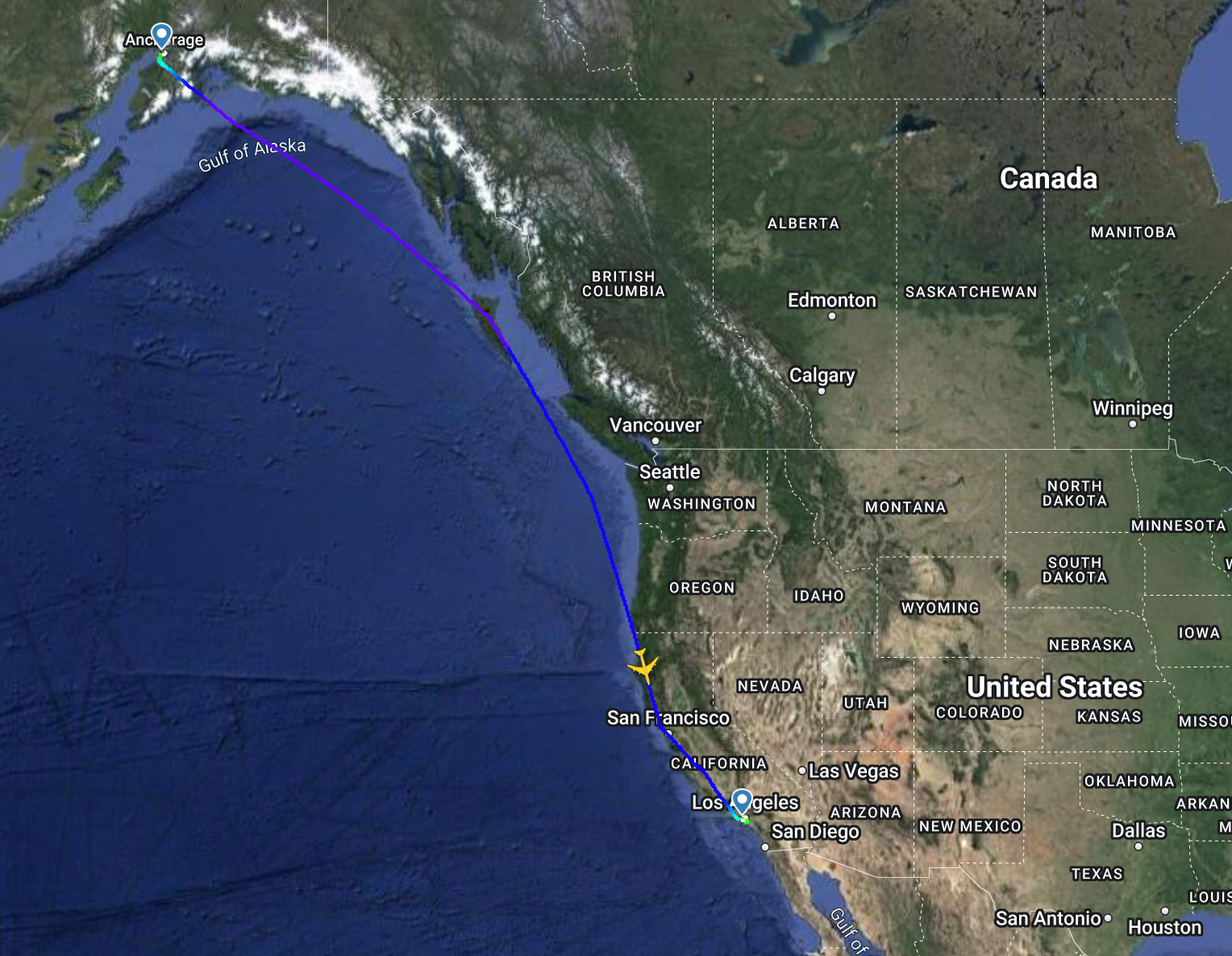 N429MC flight path. June 2, 2024. 