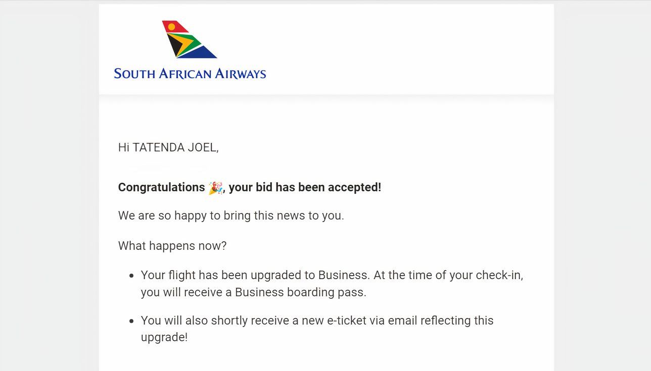 SAA successful bid