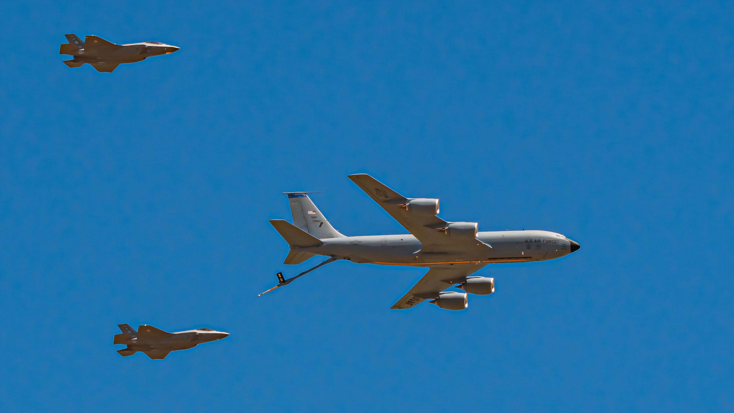 SF_KC-135 and Two F-35As in Formation_JAK
