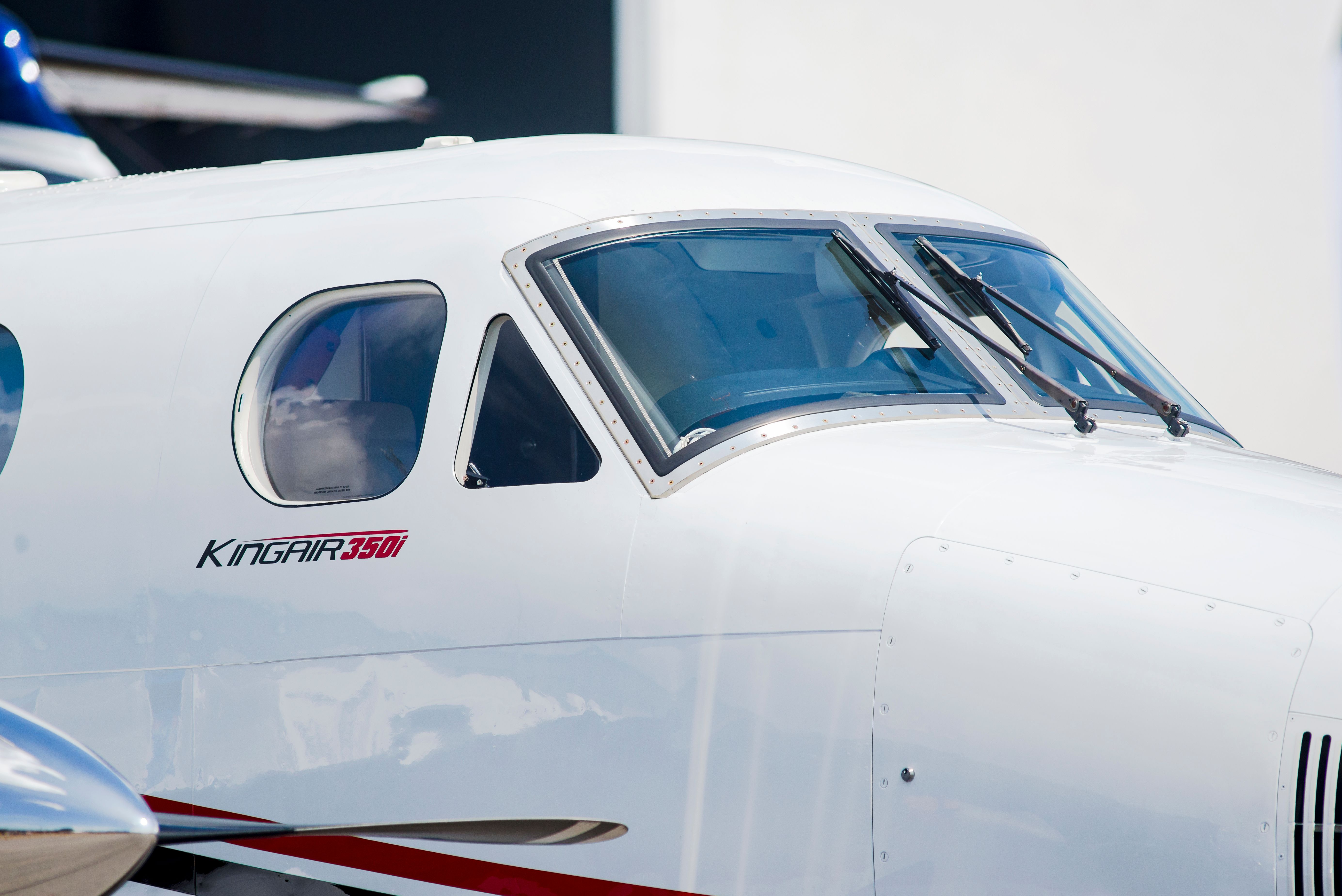 Detail of Beechcraft King Air 350i on display during Singapore Airshow
