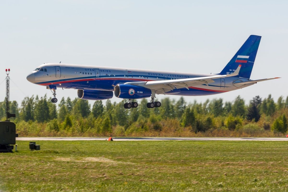 Russian aircraft Tu-214ON Tupolev
