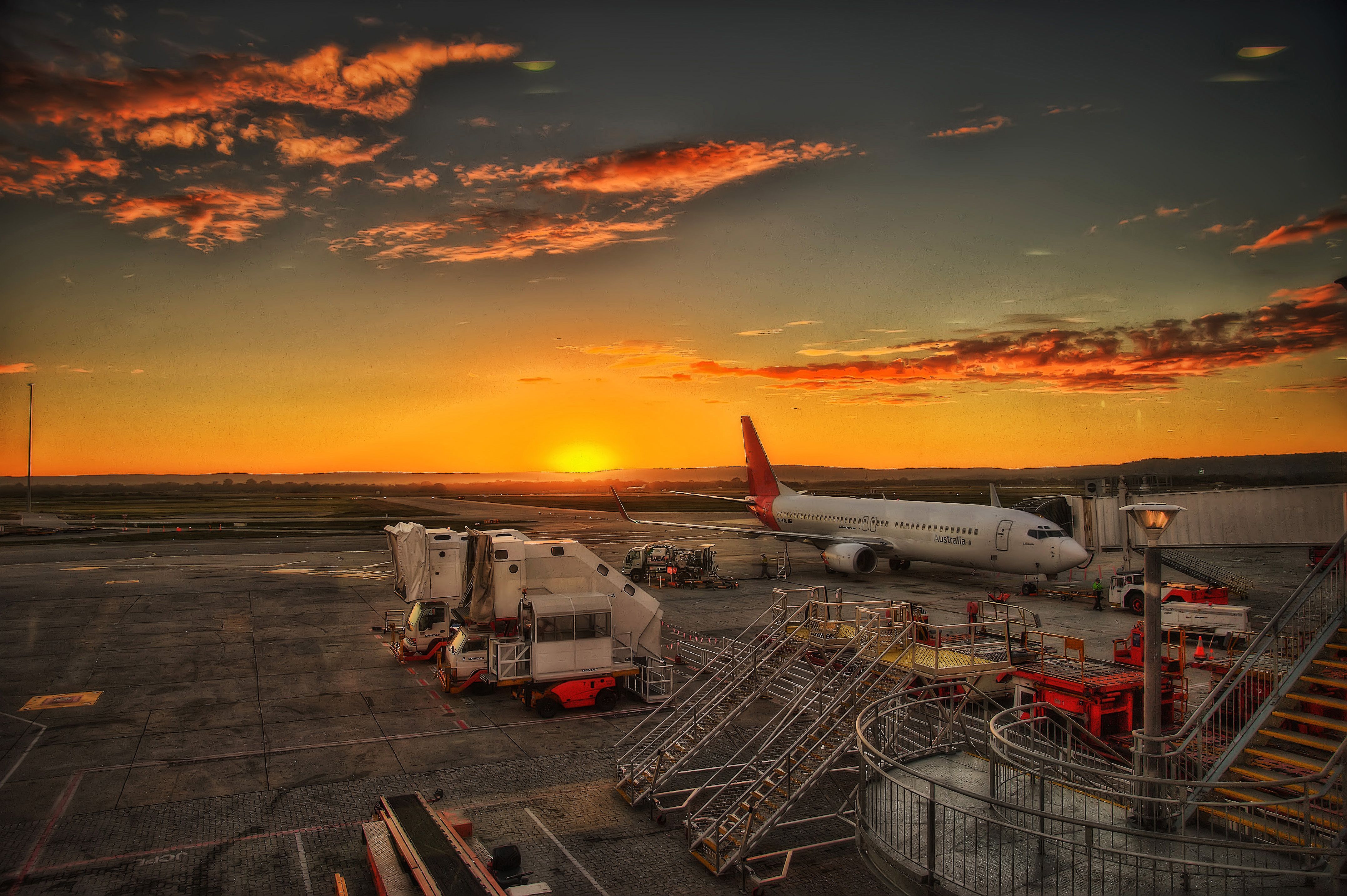 Sunset at Perth Airport