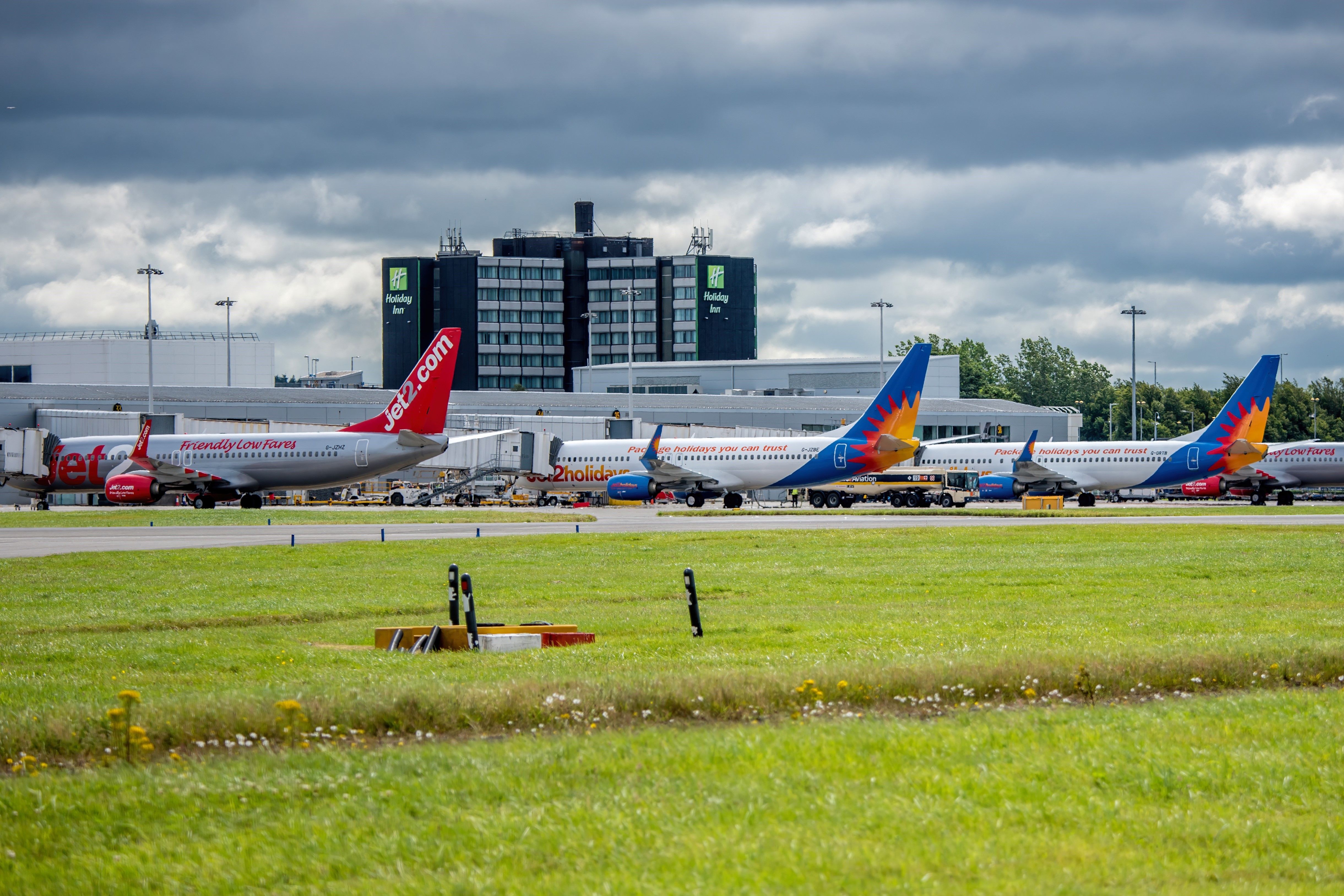 Jet2 Planes Parked In Glasgow