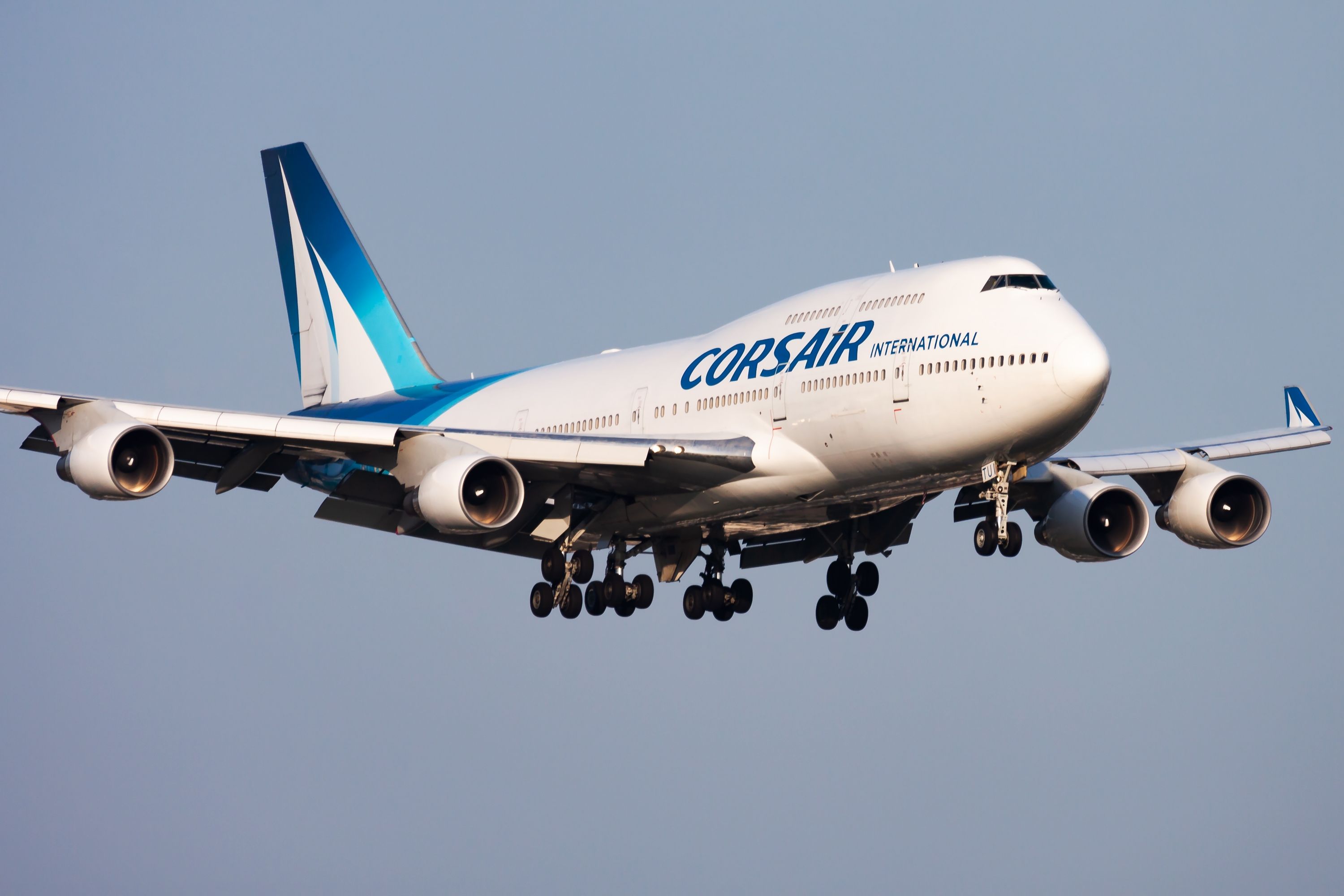 Corsair Boeing 747 aircraft landing
