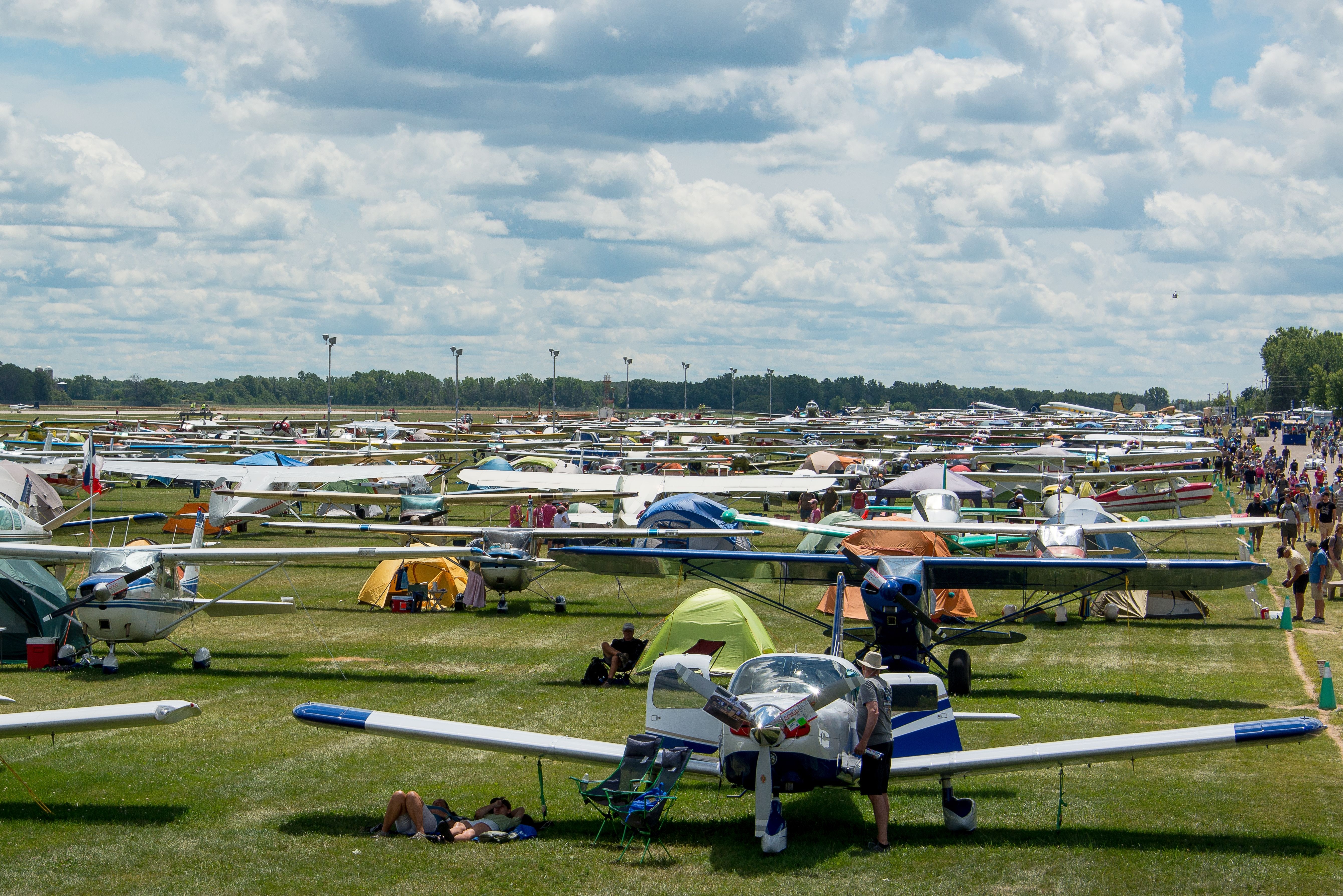 Private planes at the Oshkosh Air Show