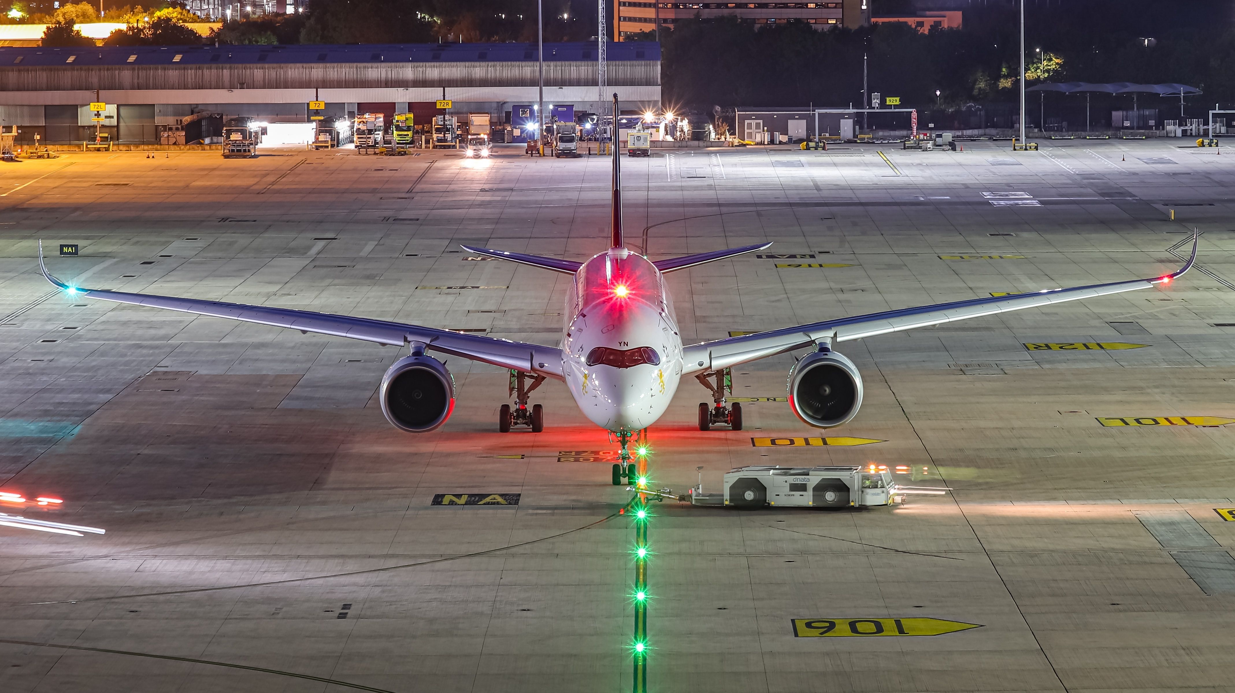 An Ethiopian Airlines Airbus A350 at an airport