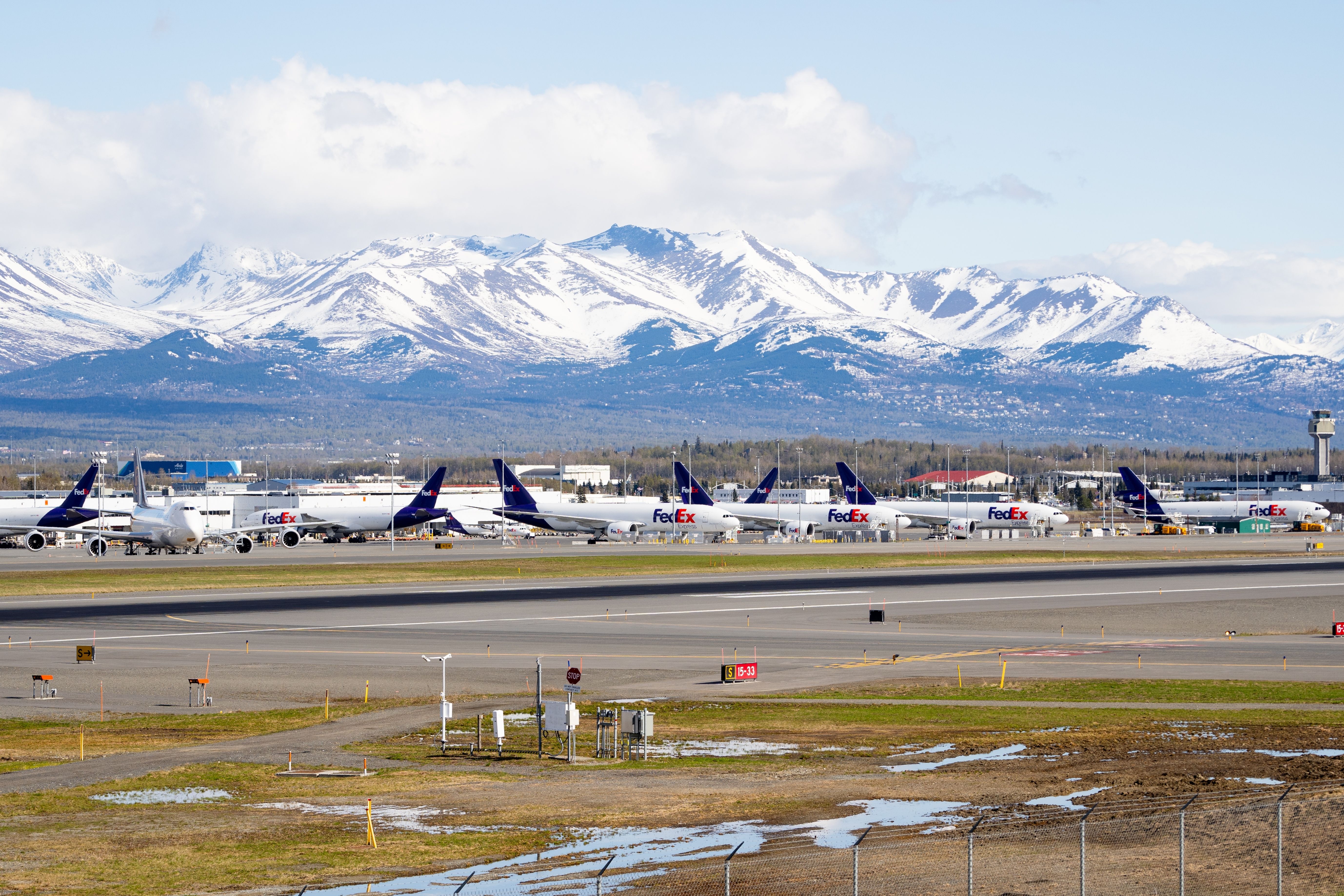 A FedEx ramp at Anchorage airport