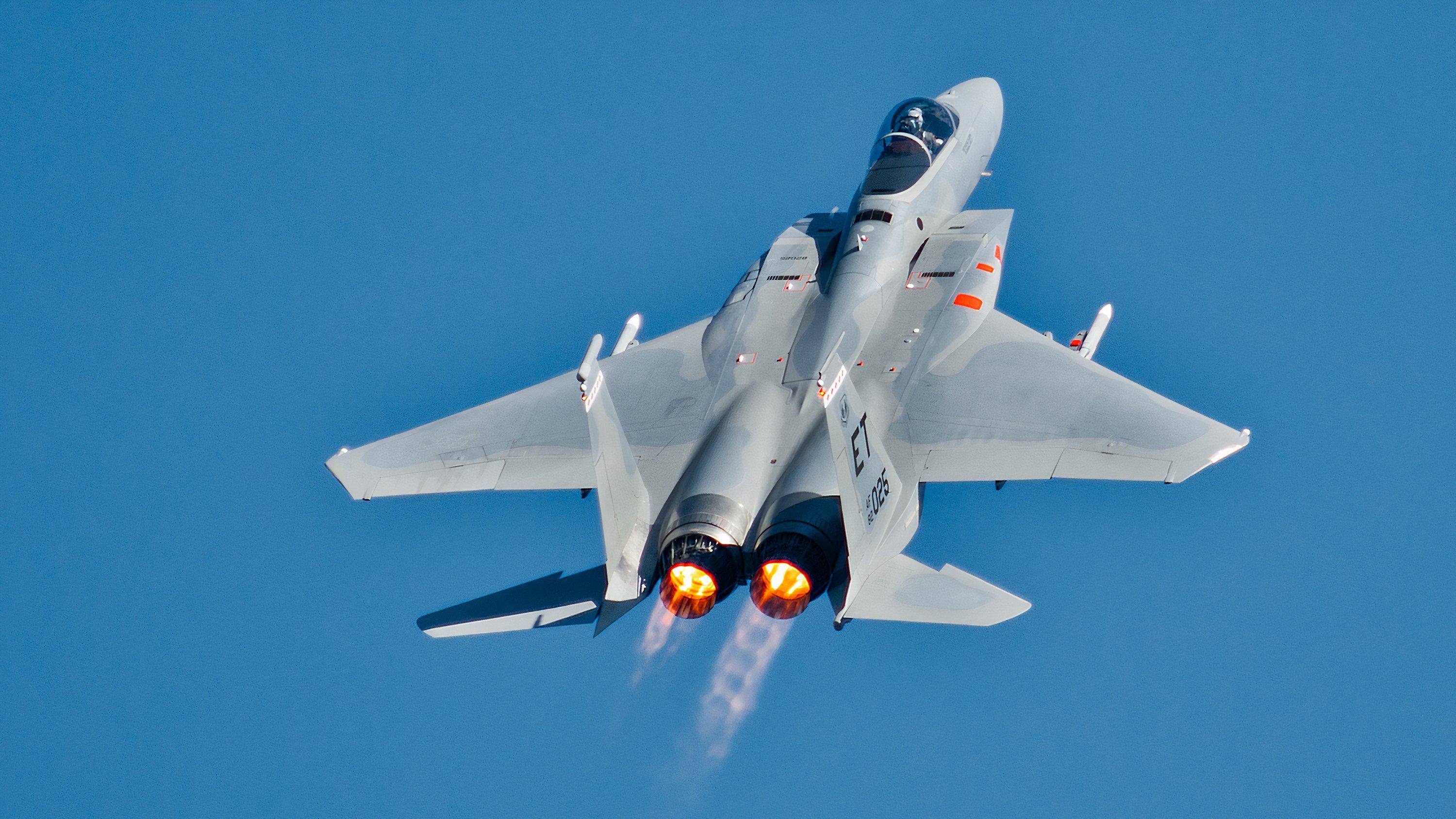 A 40th Flight Test Squadron F-15 Eagle soars upon takeoff for a morning sortie Oct. 23, 2014, at Eglin Air Force Base, Fla. 