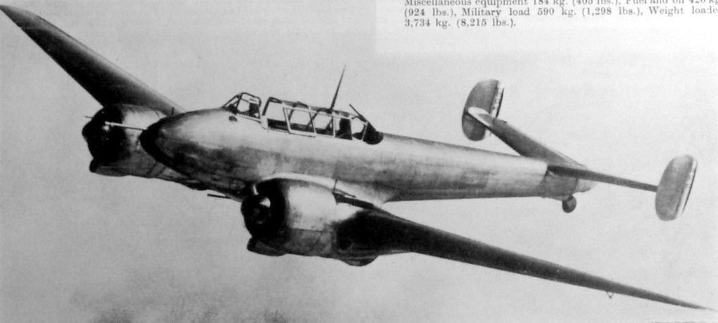 French Potez 630 flying