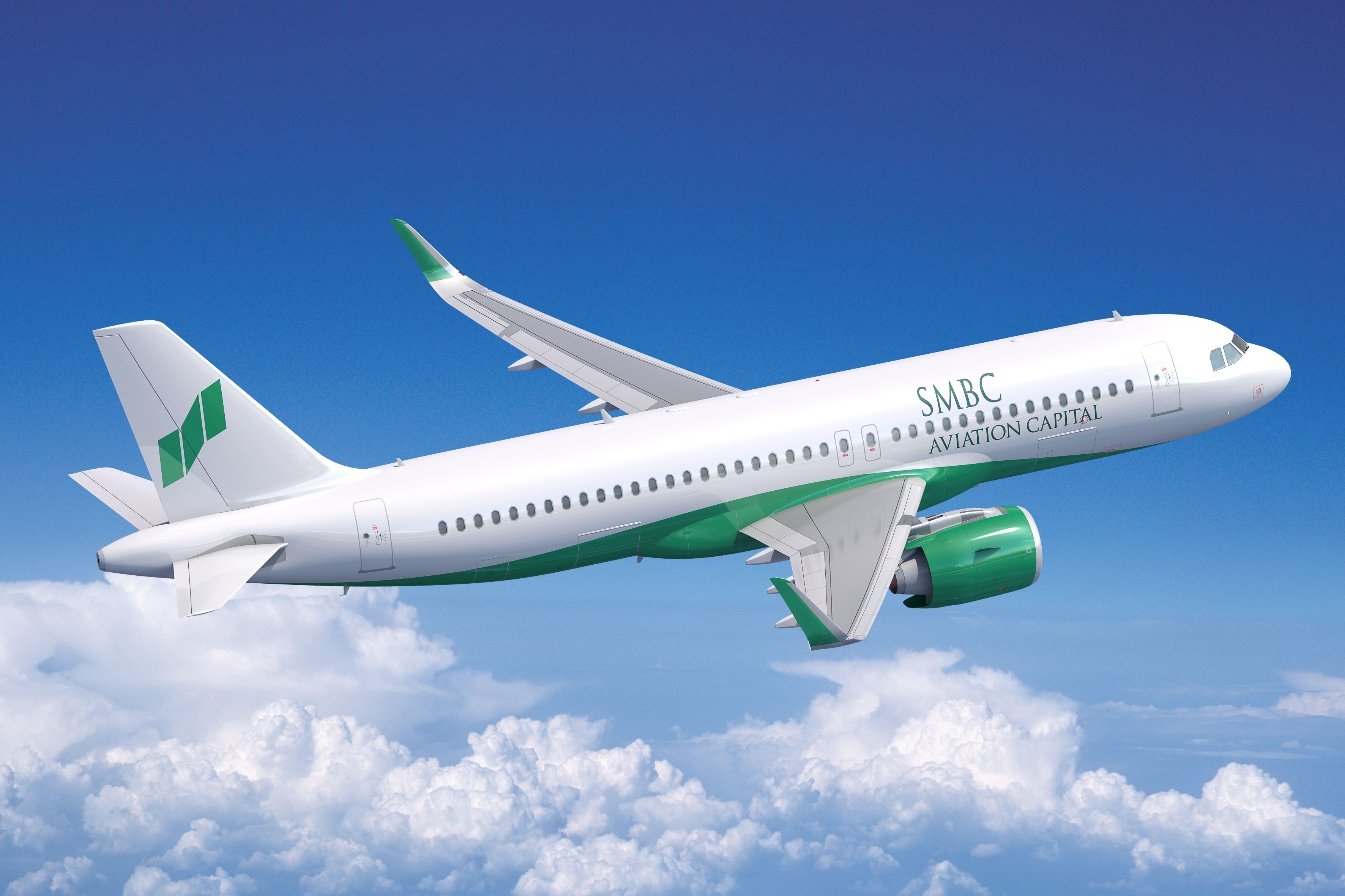 Airbus A320neo aircraft rendering