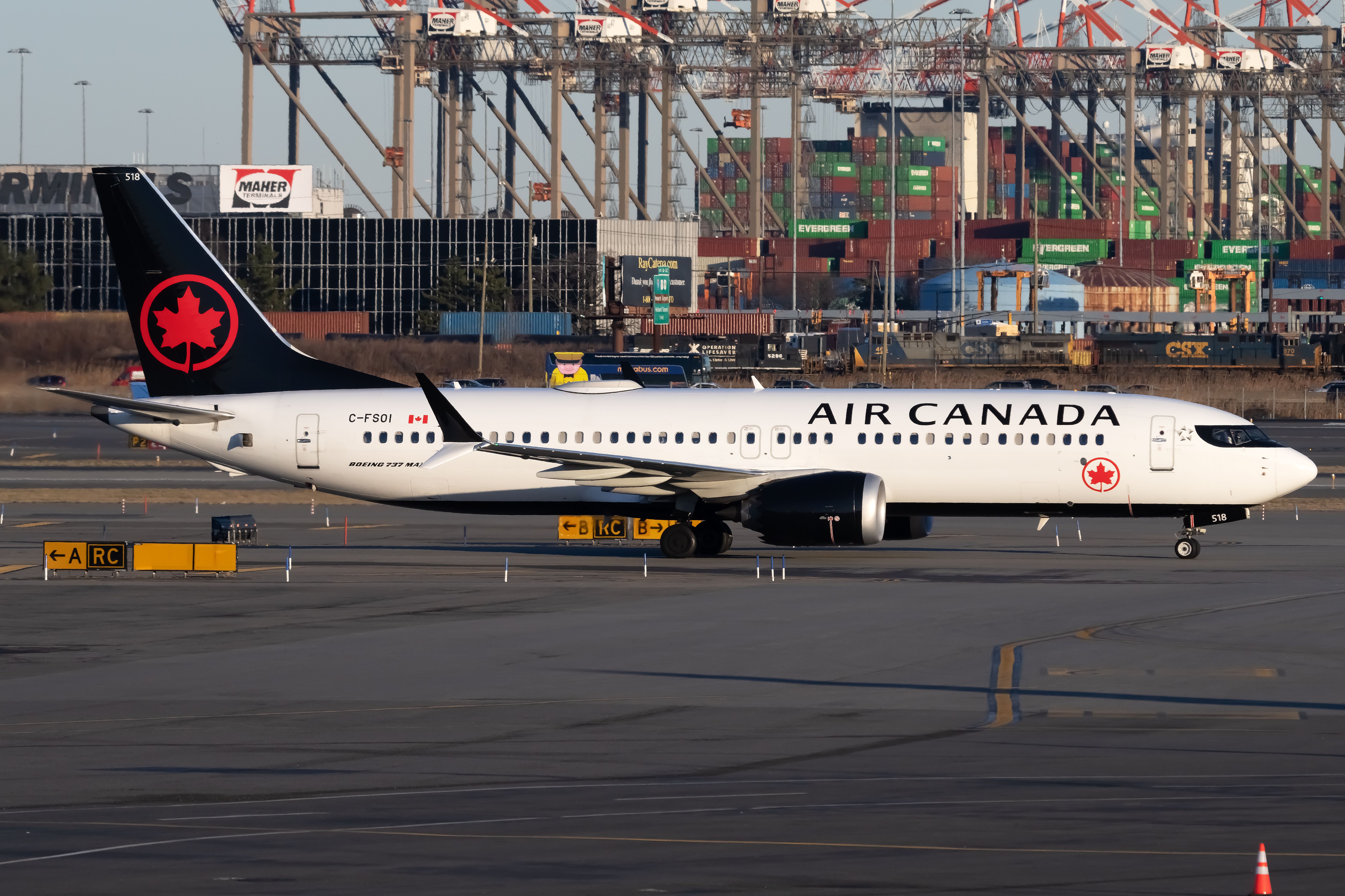 Air Canada B737 MAX8 on ground