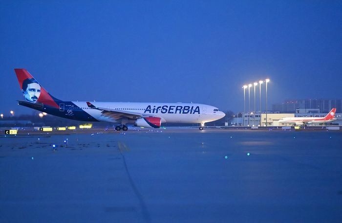 air serbia first flight to china