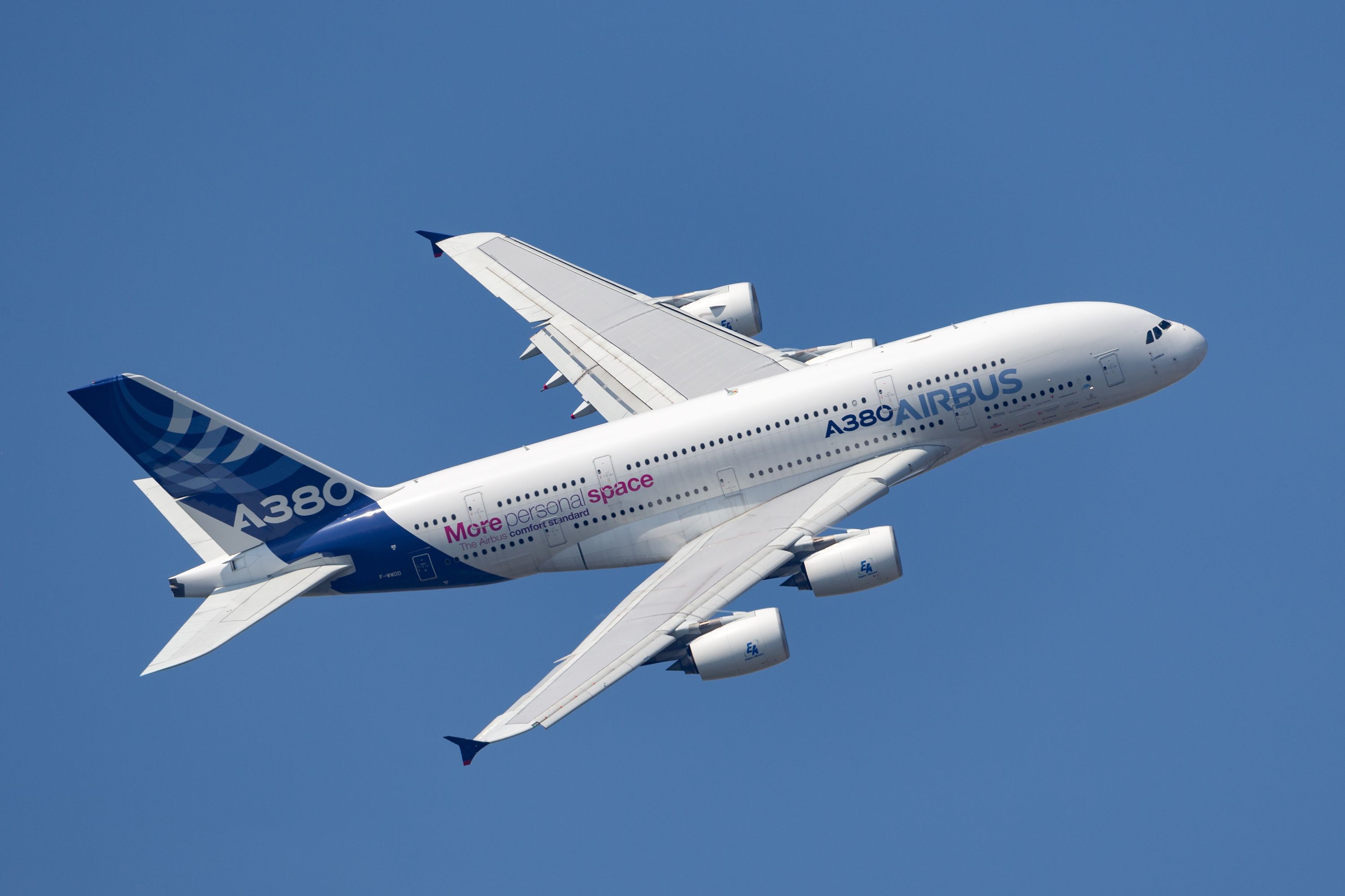 Airbus A380 flying shutterstock_1306435162