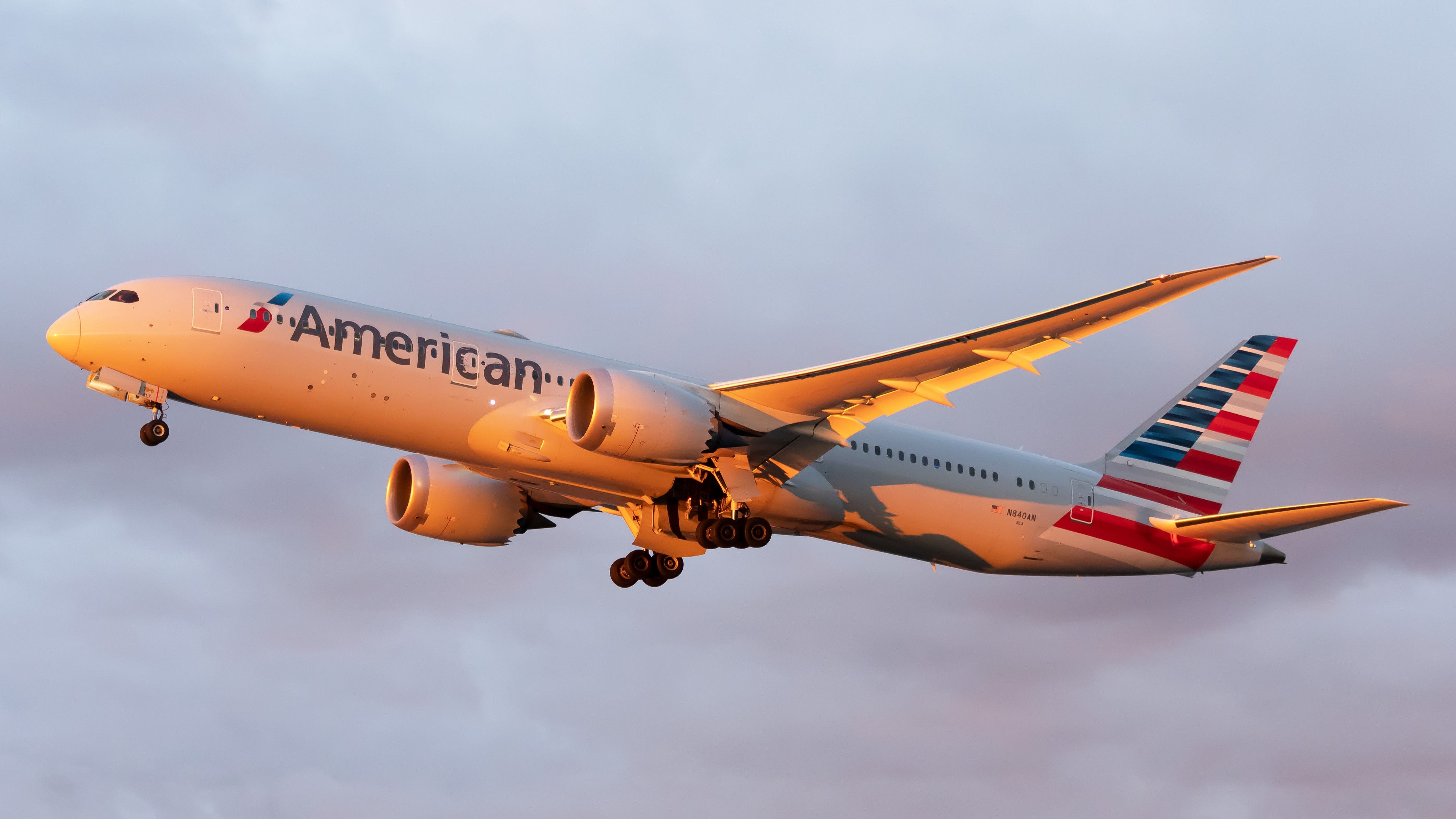 American Airlines 787 flying