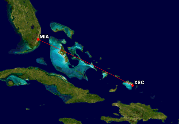 American Airlines new route XSC