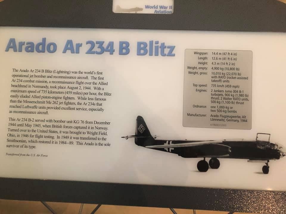 Arado Ar 234 Bliz jet bomber (Udvar-Hazy Center) pic 2