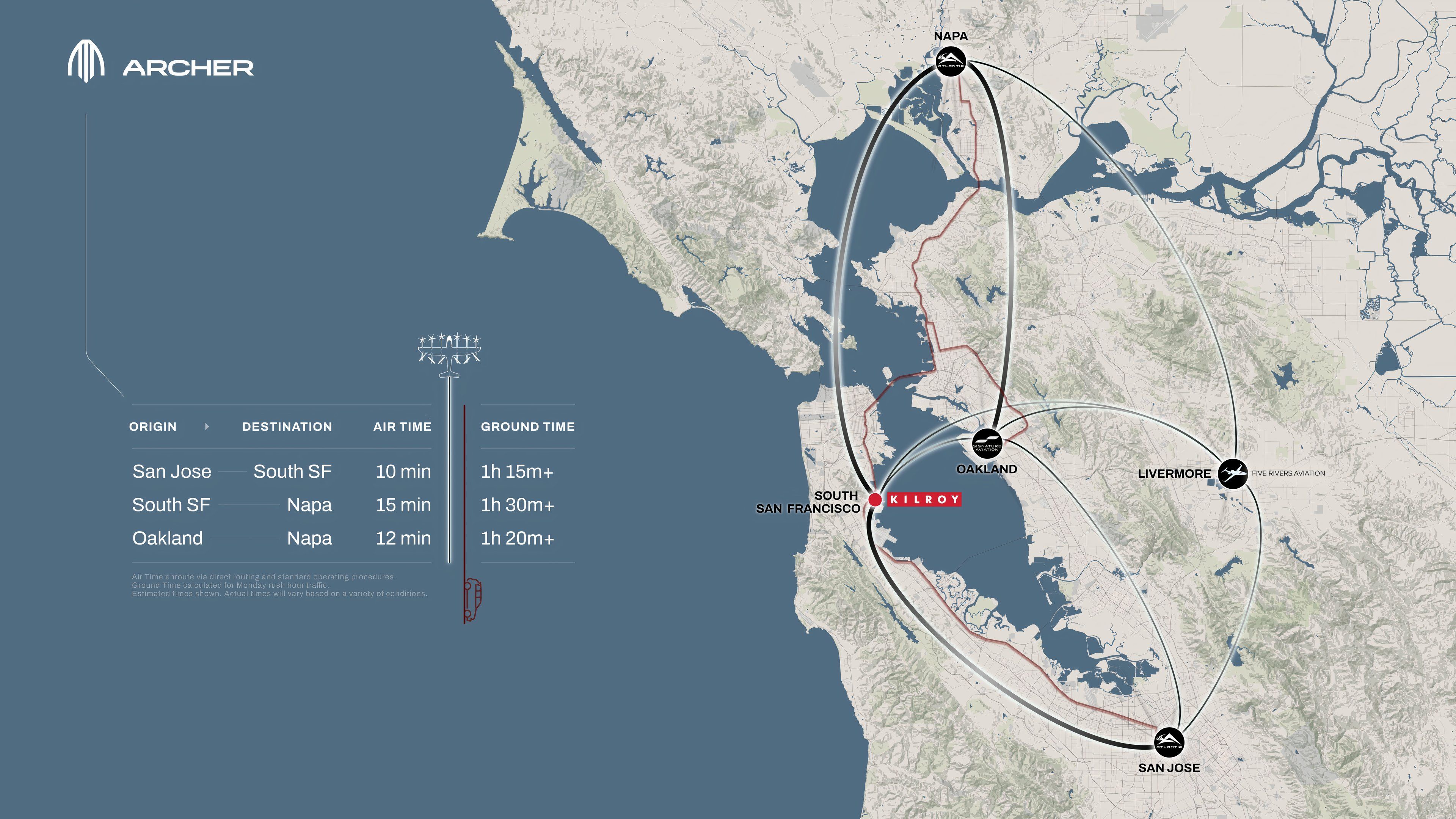 Archer-Kilroy_v2 - Map of San Francisco Bay Area vertiports