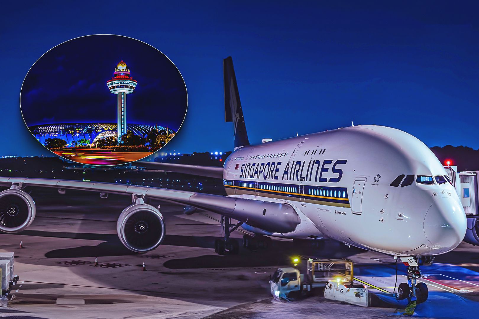 Singapore Changi Airport Night Custom Thumbnail