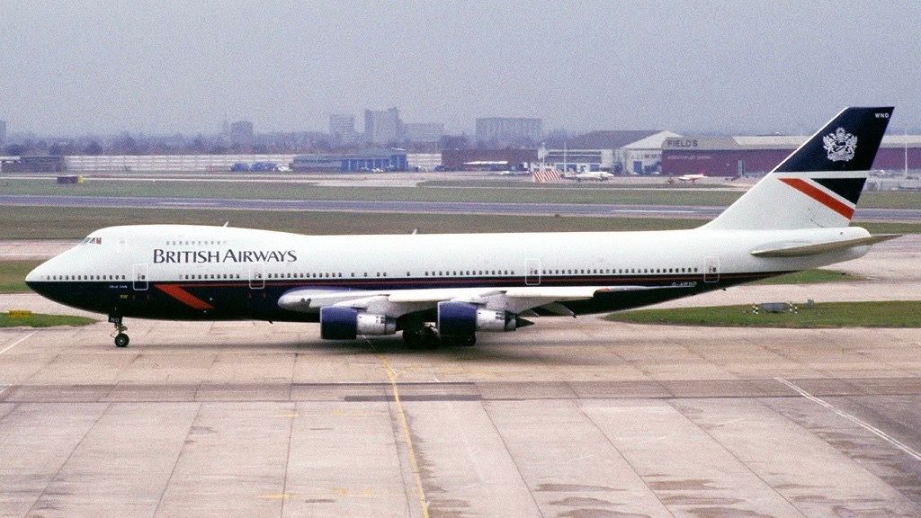 Boeing 747-136 BritisAirways on the ground the aircraft involved